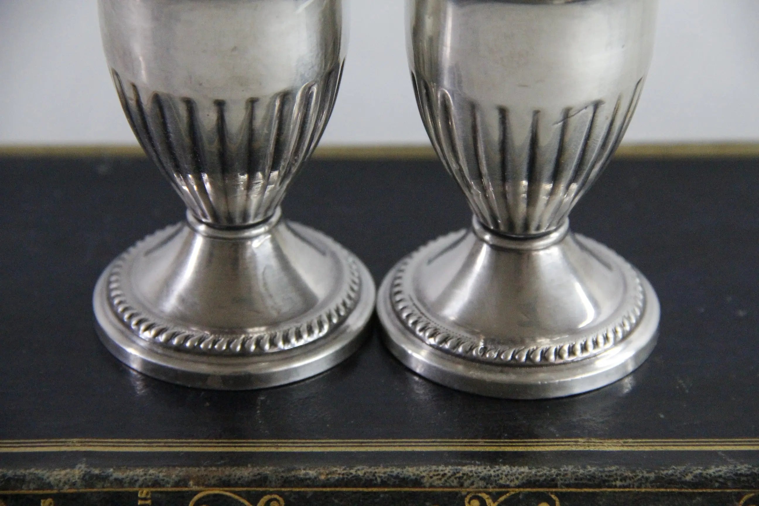 Vintage Sterling Salt and Pepper Shakers | Set by Crest