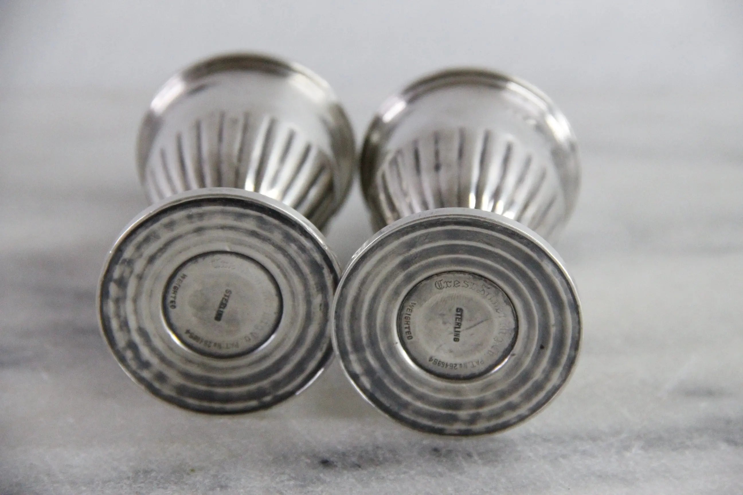 Vintage Sterling Salt and Pepper Shakers | Set by Crest