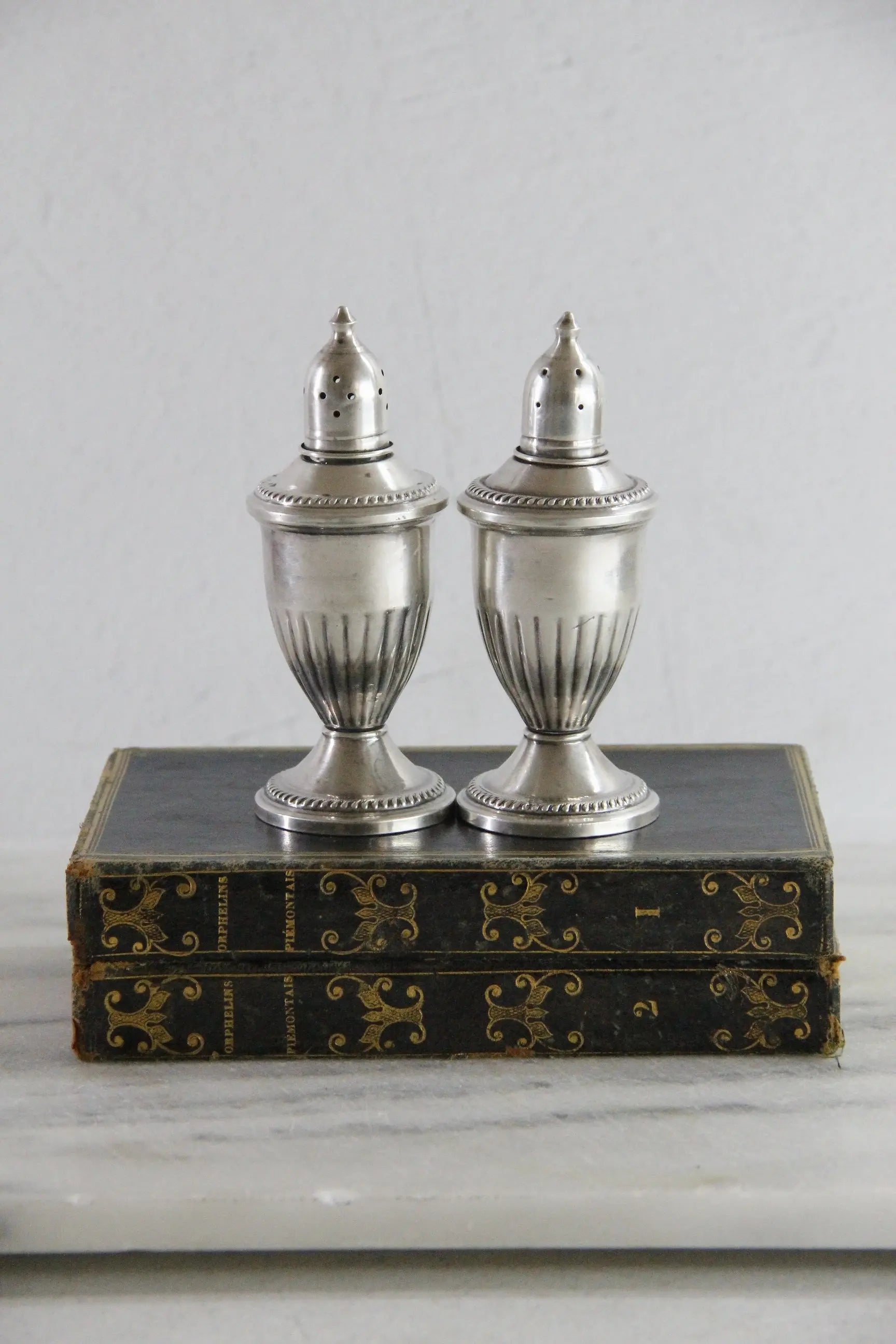 Vintage Sterling Salt and Pepper Shakers | Set by Crest