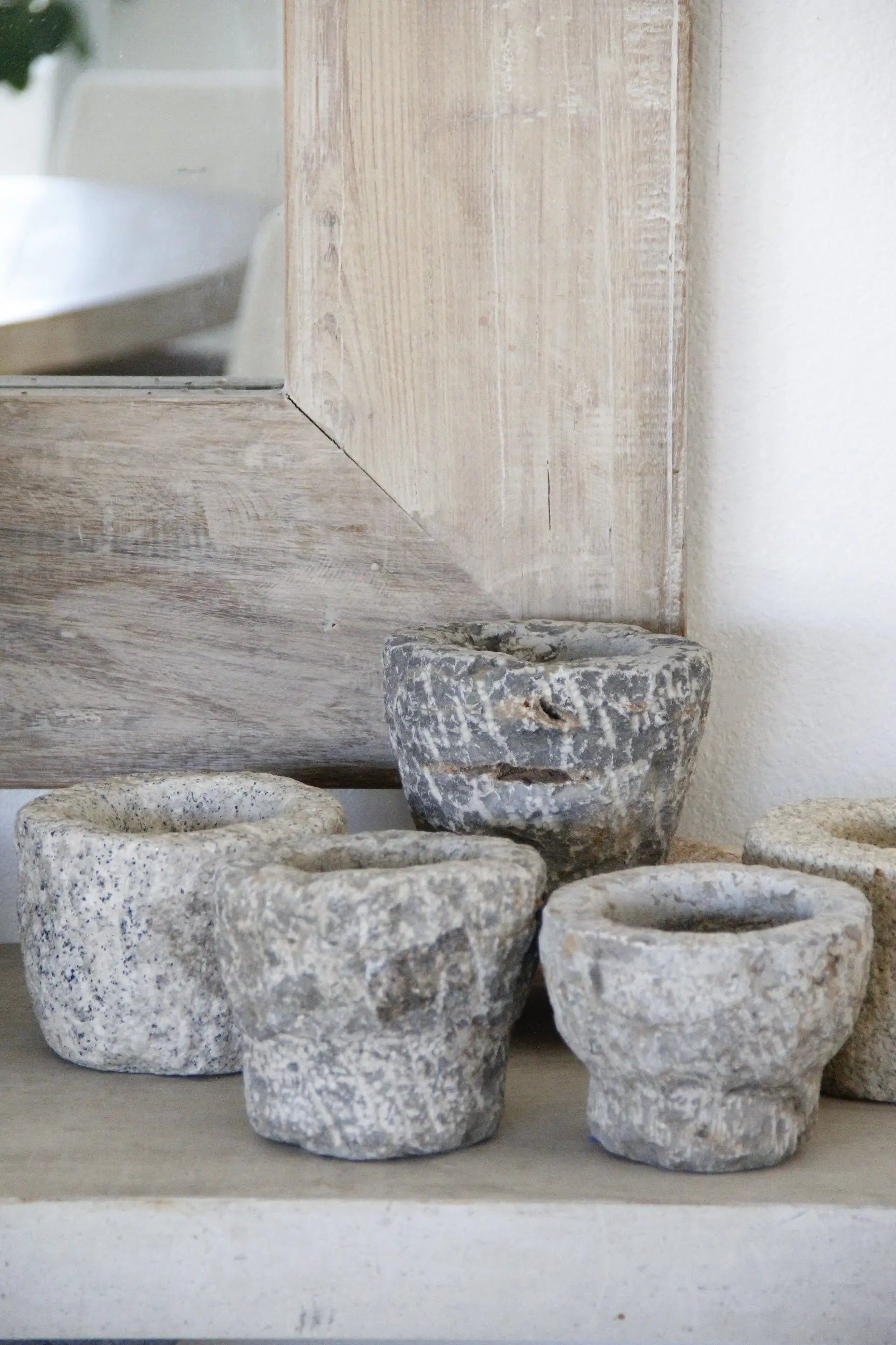 Vintage Stone Mortar | Garlic Grinding Bowl | Hand Carved  Debra Hall Lifestyle