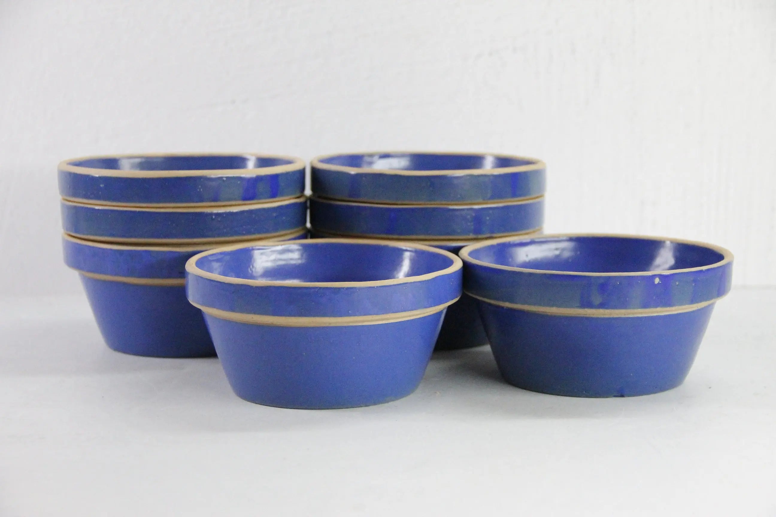 Vintage Stoneware Bowl | Clay City Pottery Blue 5"  Debra Hall Lifestyle