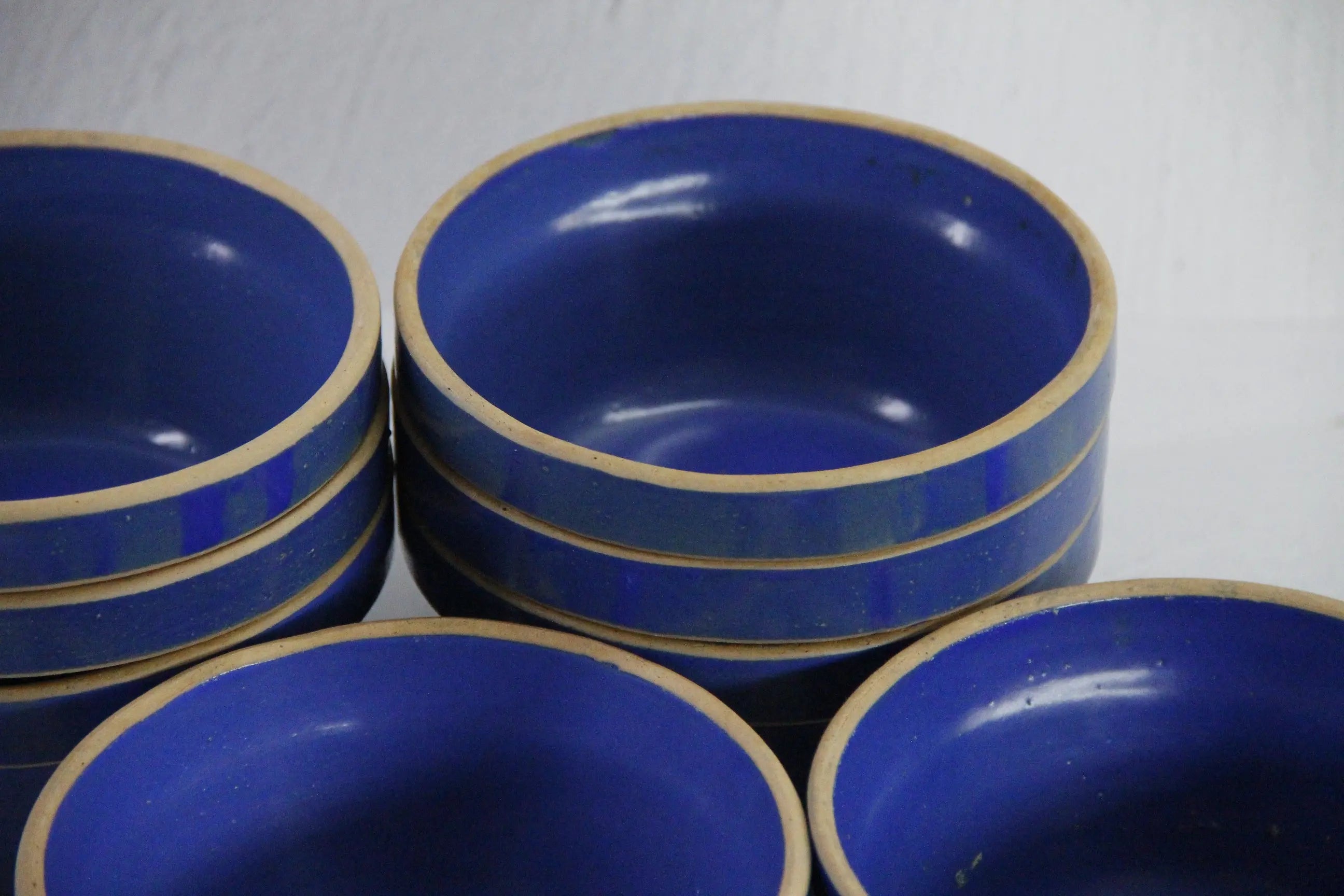 Vintage Stoneware Bowl | Clay City Pottery Blue 5"  Debra Hall Lifestyle