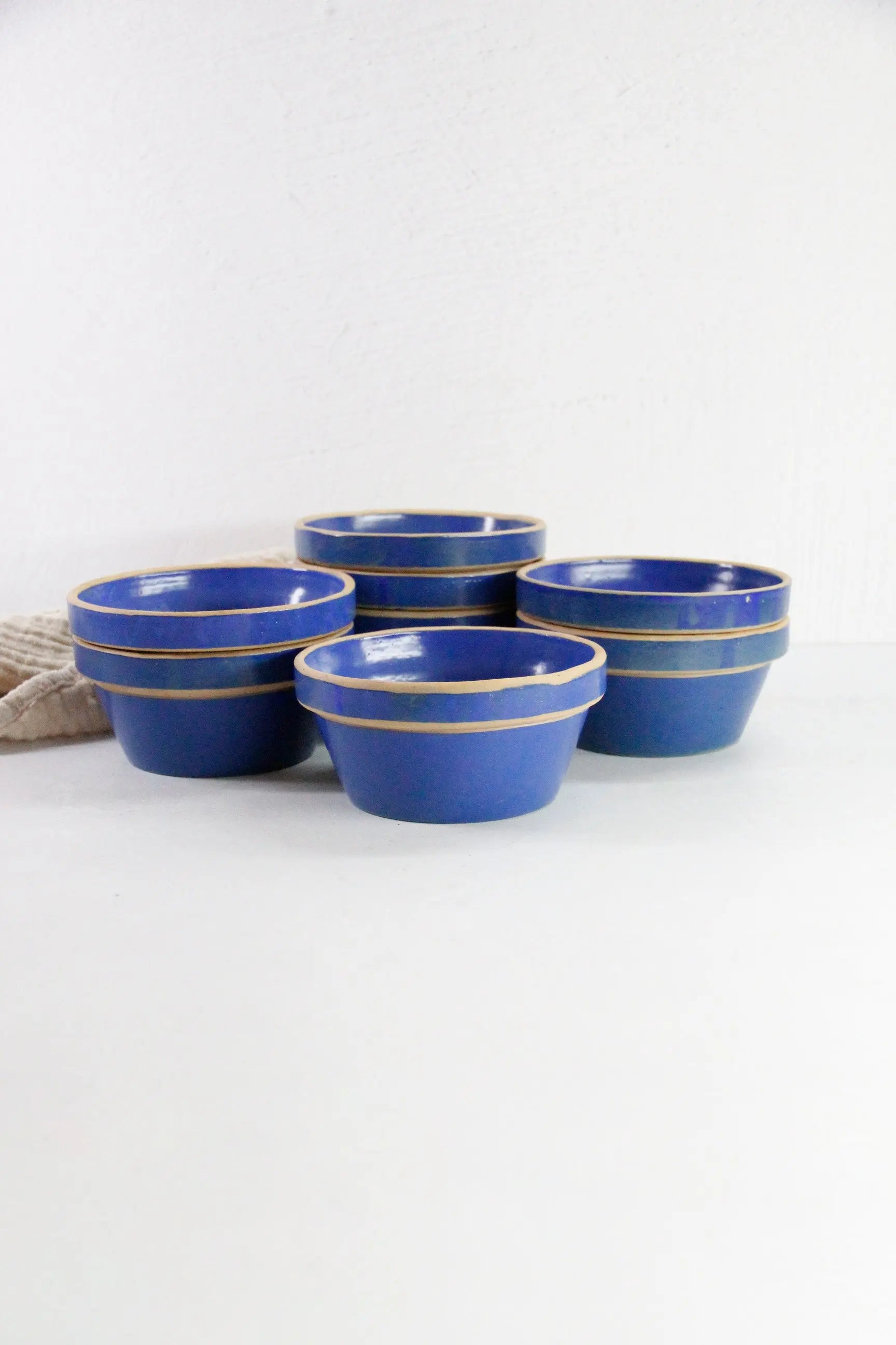 Vintage Stoneware Bowl | Clay City Pottery Blue 5"  Debra Hall Lifestyle