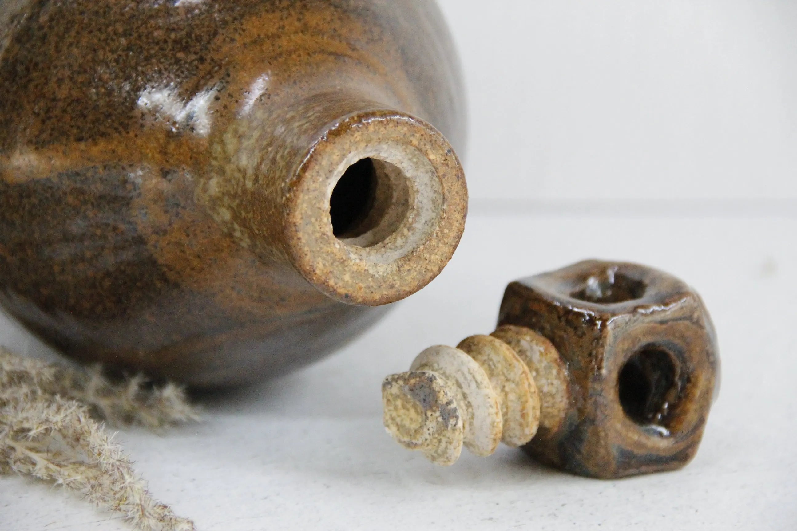 Vintage Studio Pottery Decanter | Art Hand Thrown  Debra Hall Lifestyle