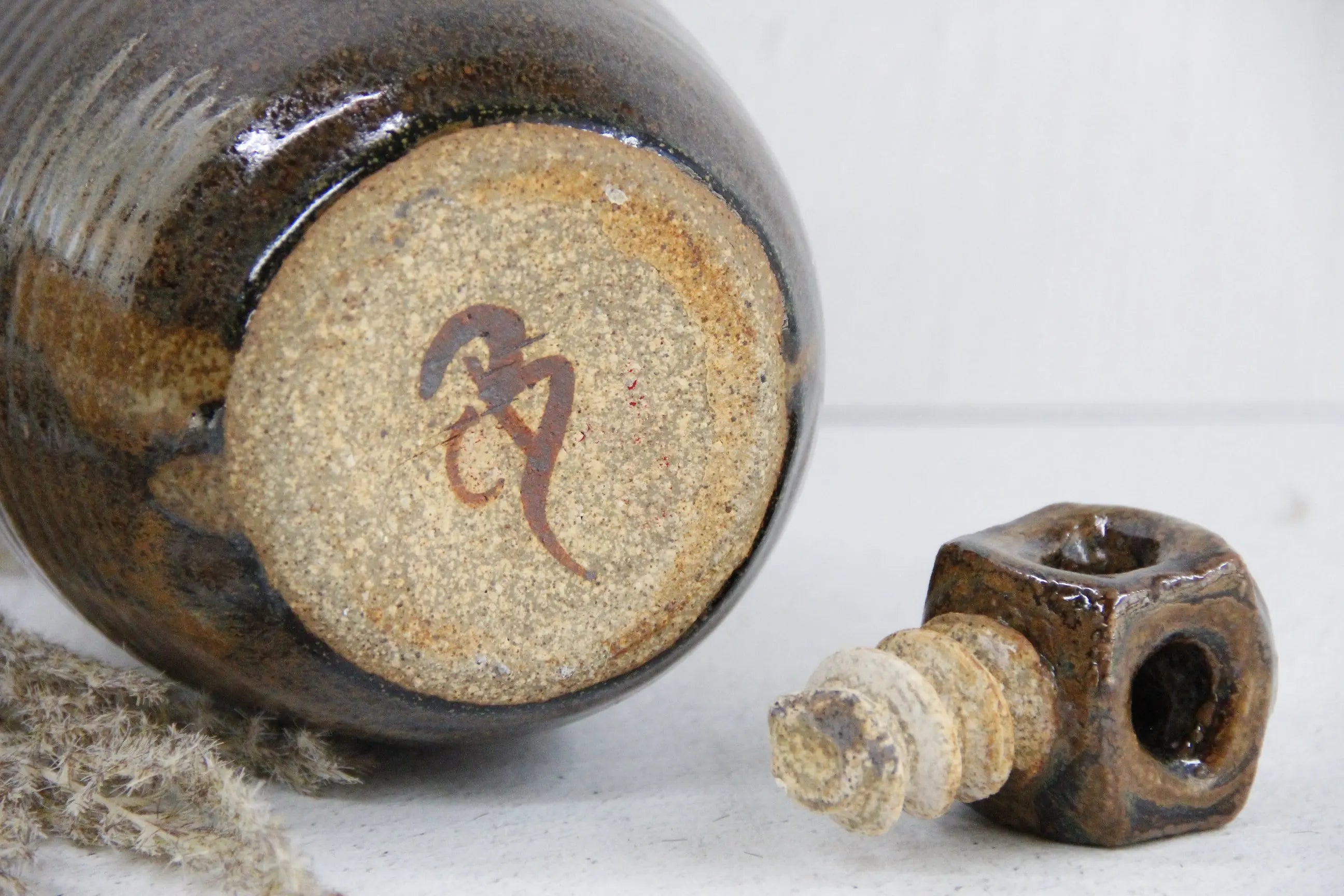 Vintage Studio Pottery Decanter | Art Hand Thrown  Debra Hall Lifestyle