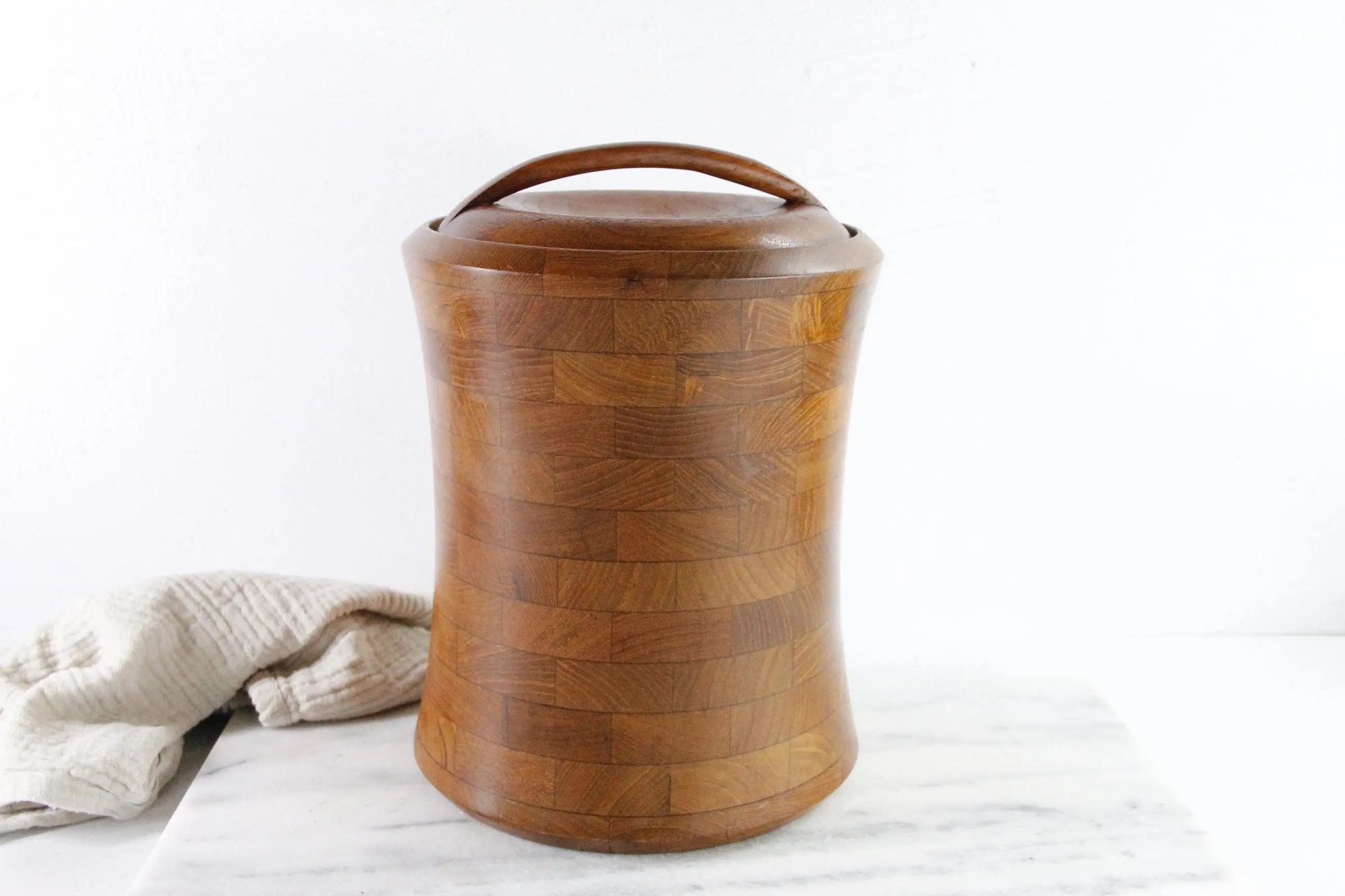 Vintage Teak Ice Bucket | Mid Century Danish Modern