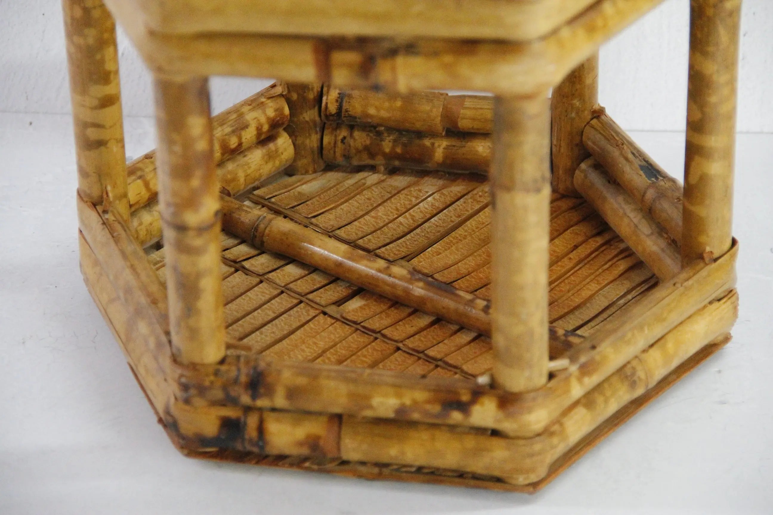 Vintage Tortoise Bamboo Riser | Mini Table Plant Stand  Debra Hall Lifestyle