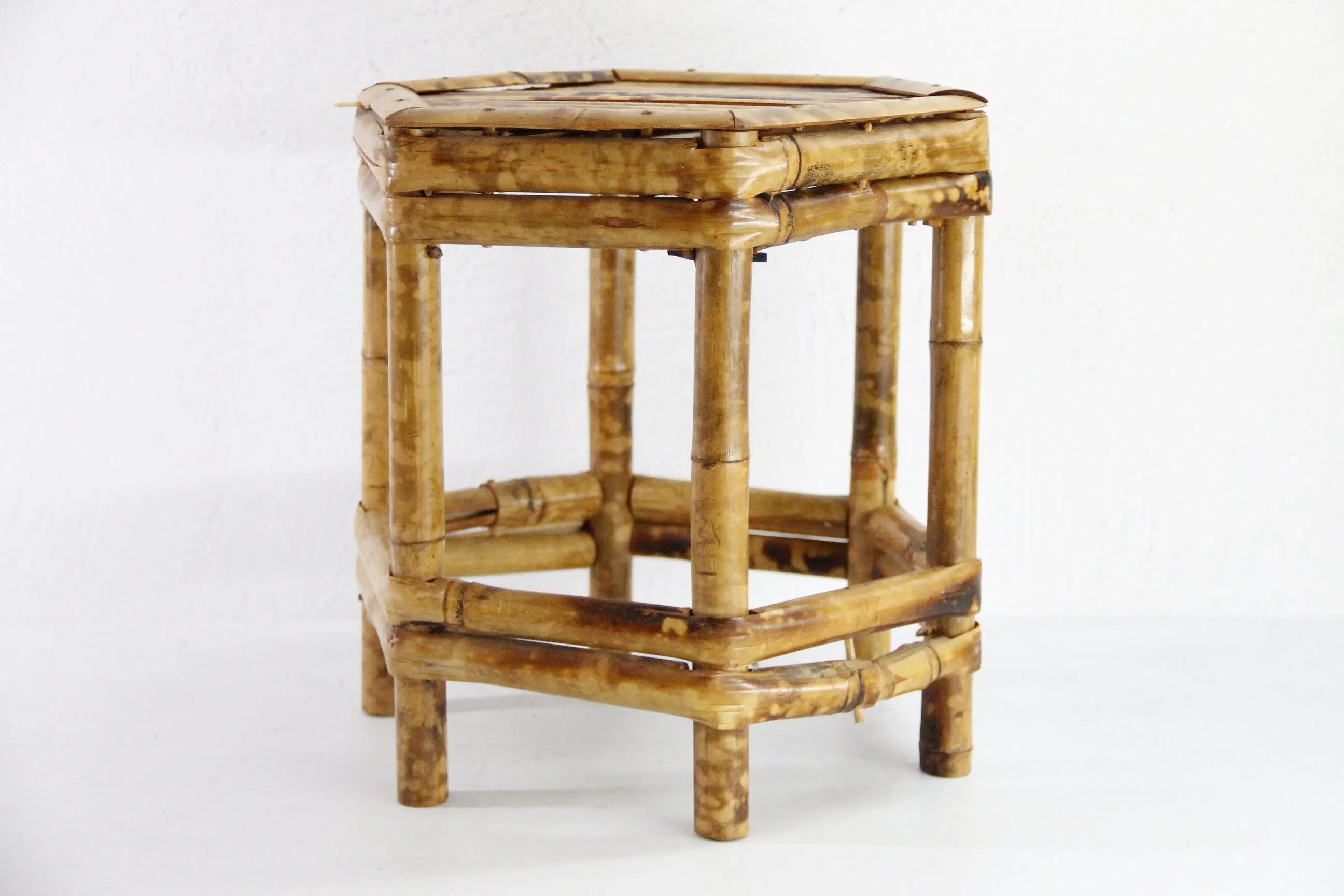 Vintage Tortoise Bamboo Riser | Mini Table Plant Stand  Debra Hall Lifestyle