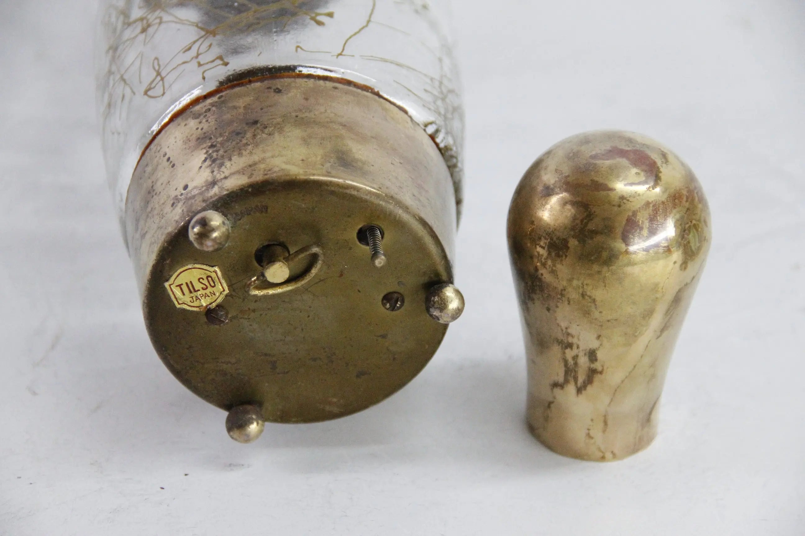 Vintage Whiskey Decanter | Brass Glass Bowling Pin Music Box  Debra Hall Lifestyle