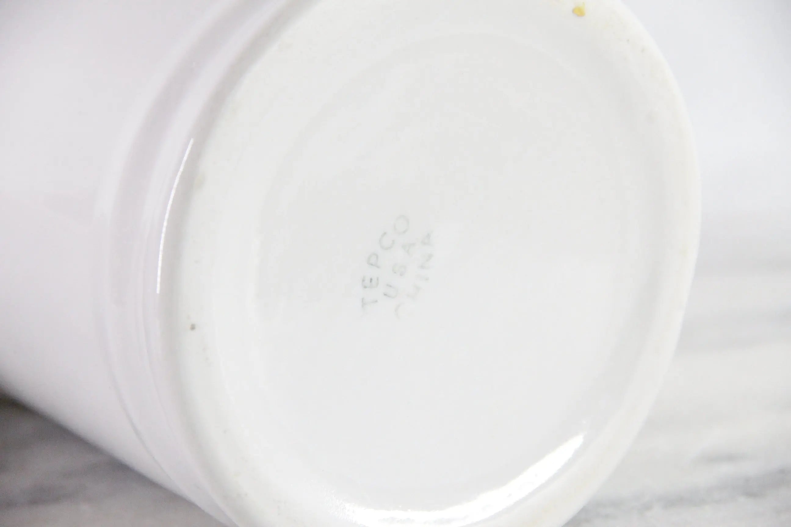 Vintage White Ironstone Milk Pitcher | Tepco China Jug
