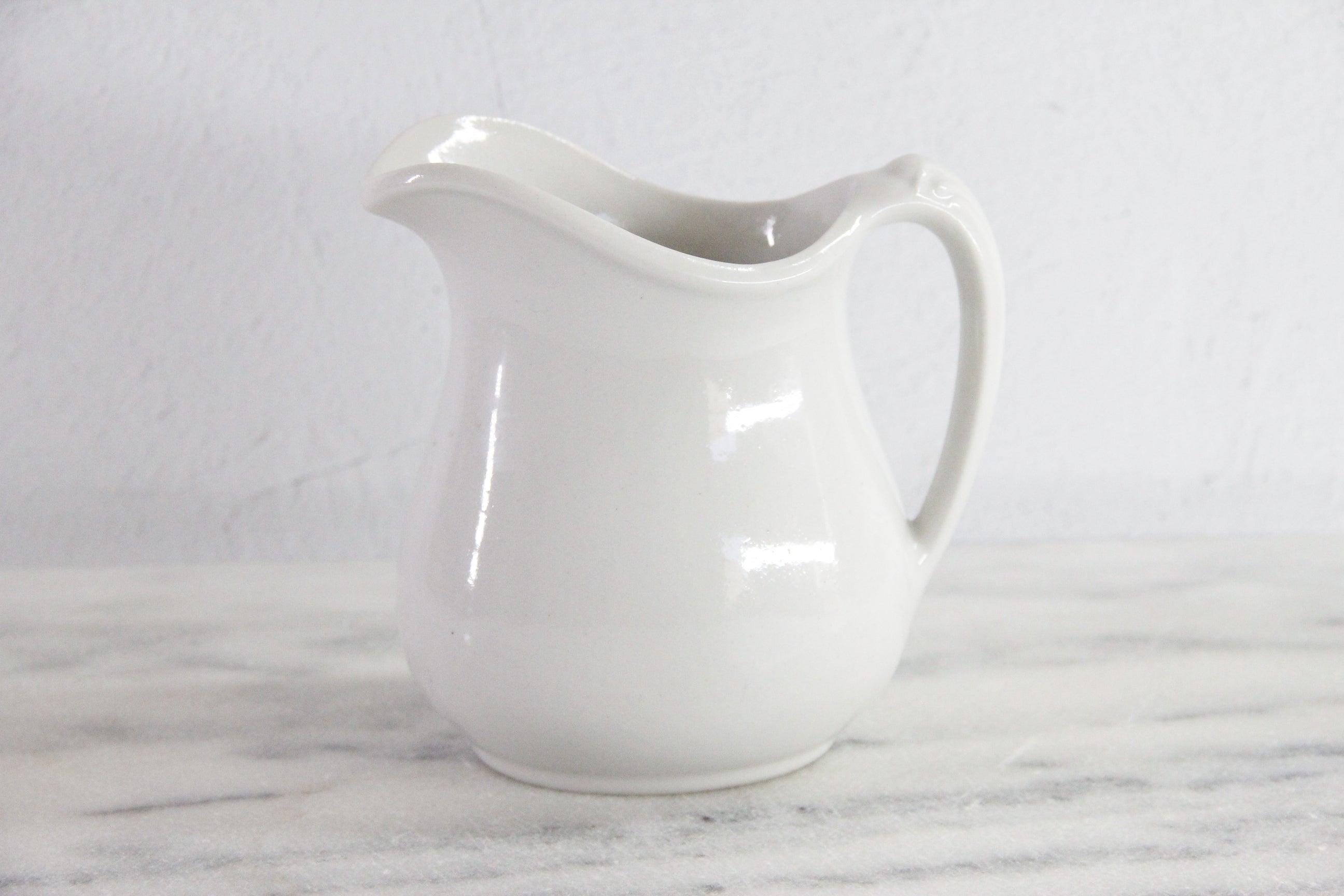Vintage White Ironstone Pitcher | Tepco China  Debra Hall Lifestyle