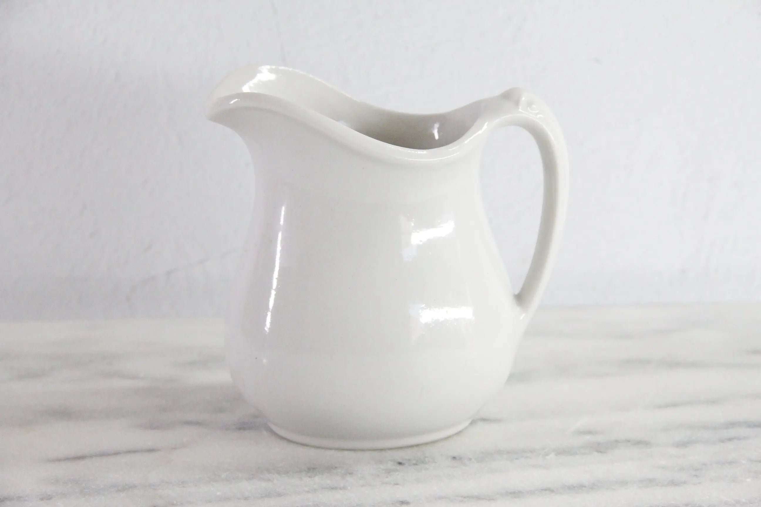 Vintage White Ironstone Pitcher | Tepco China  Debra Hall Lifestyle