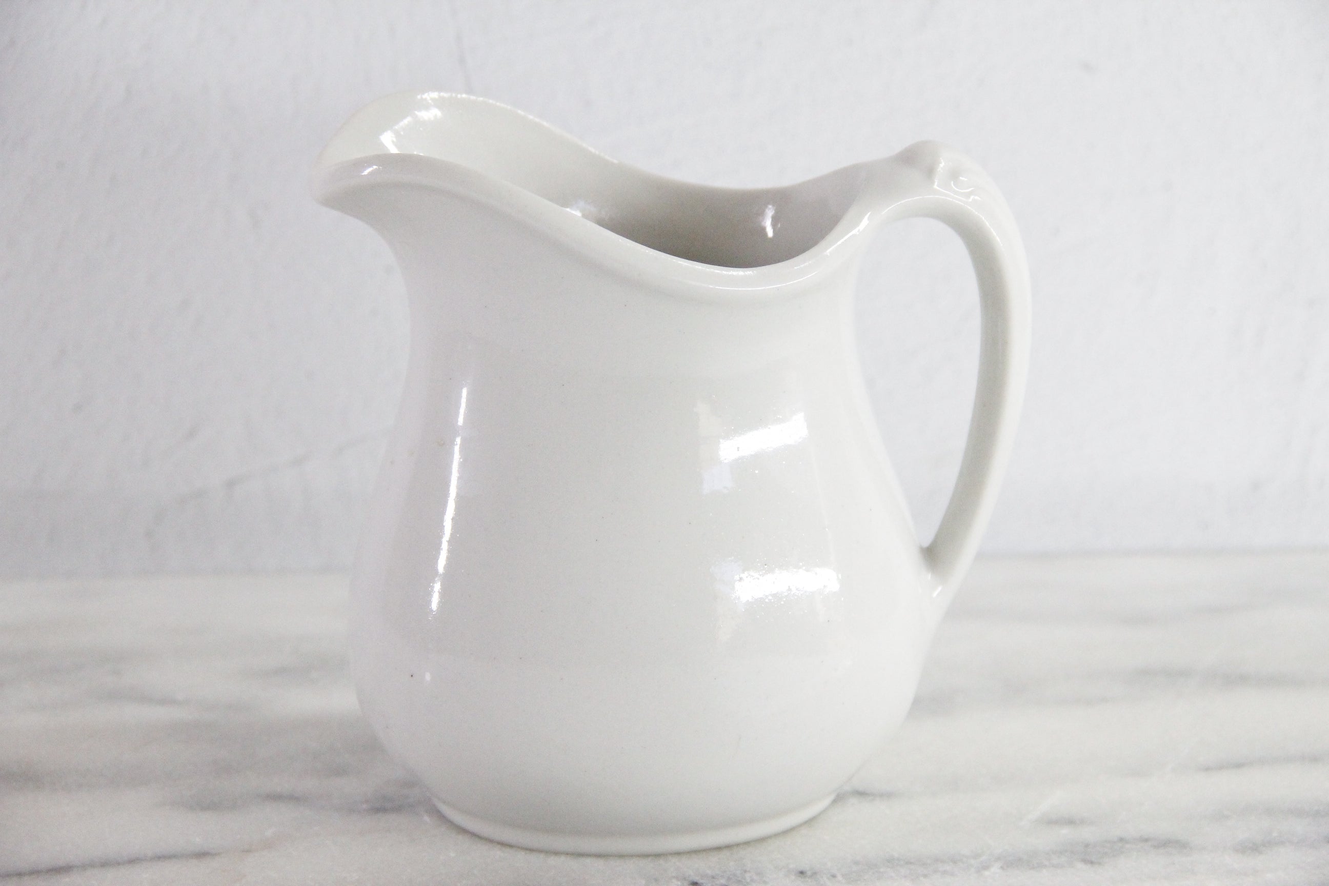 Vintage White Ironstone Pitcher | Tepco China  Debra Hall Lifestyle