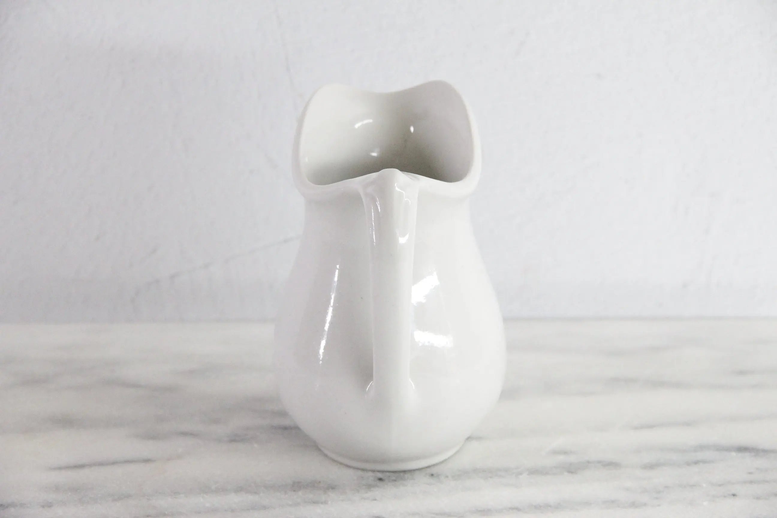 Vintage White Ironstone Pitcher | Tepco China  Debra Hall Lifestyle