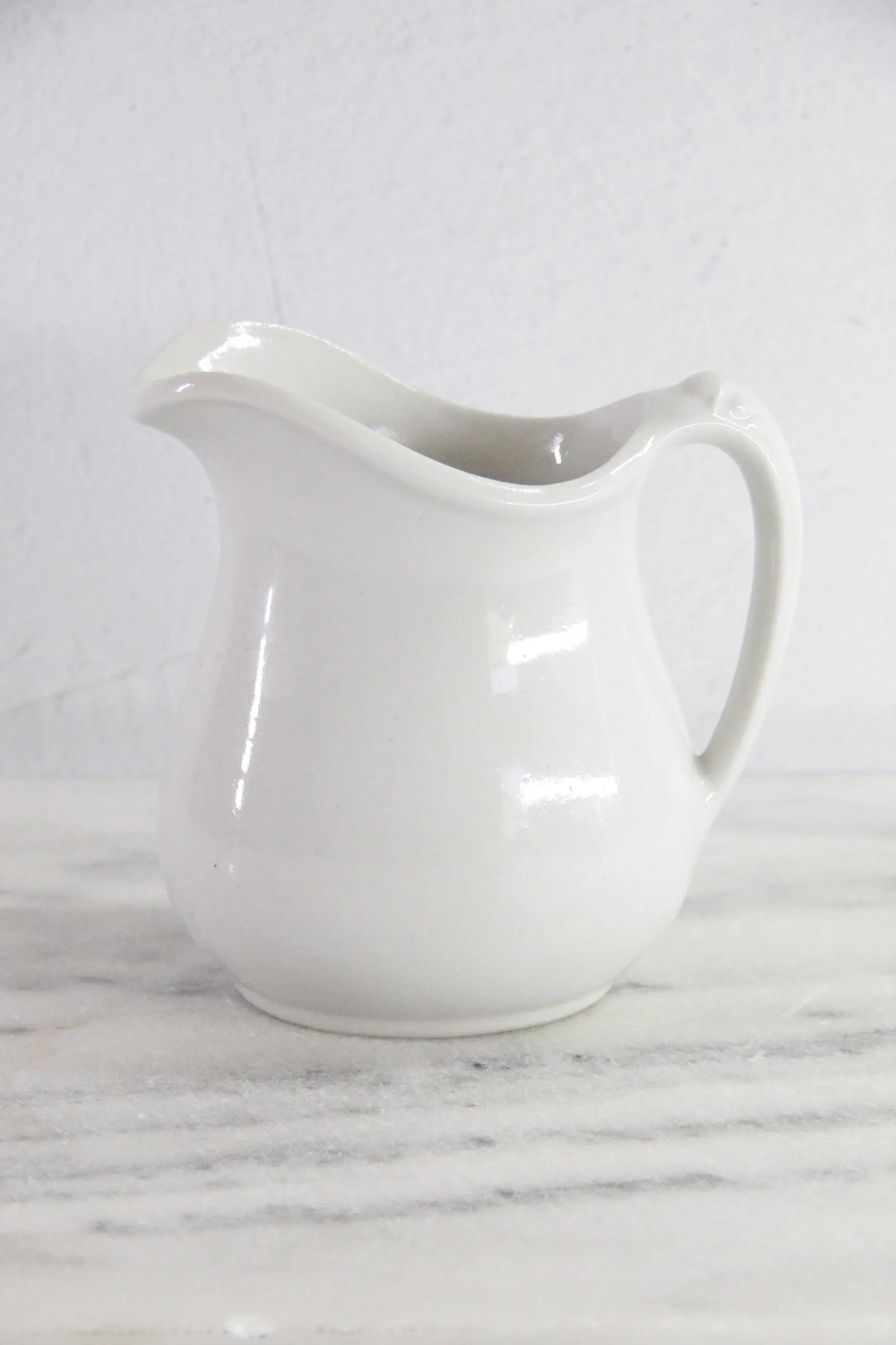 Vintage White Ironstone Pitcher | Tepco China  Debra Hall Lifestyle