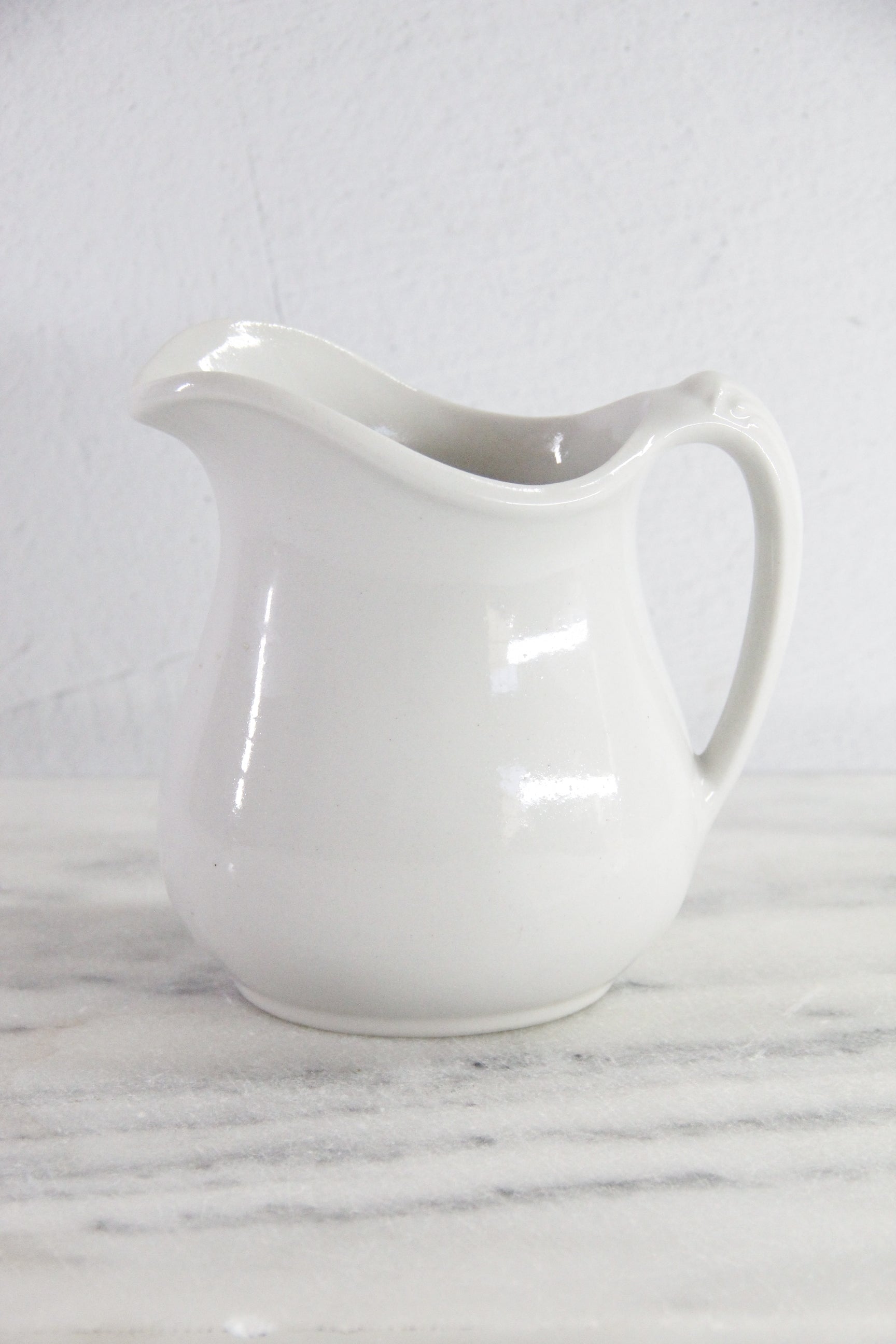 Vintage White Ironstone Pitcher | Tepco China  Debra Hall Lifestyle