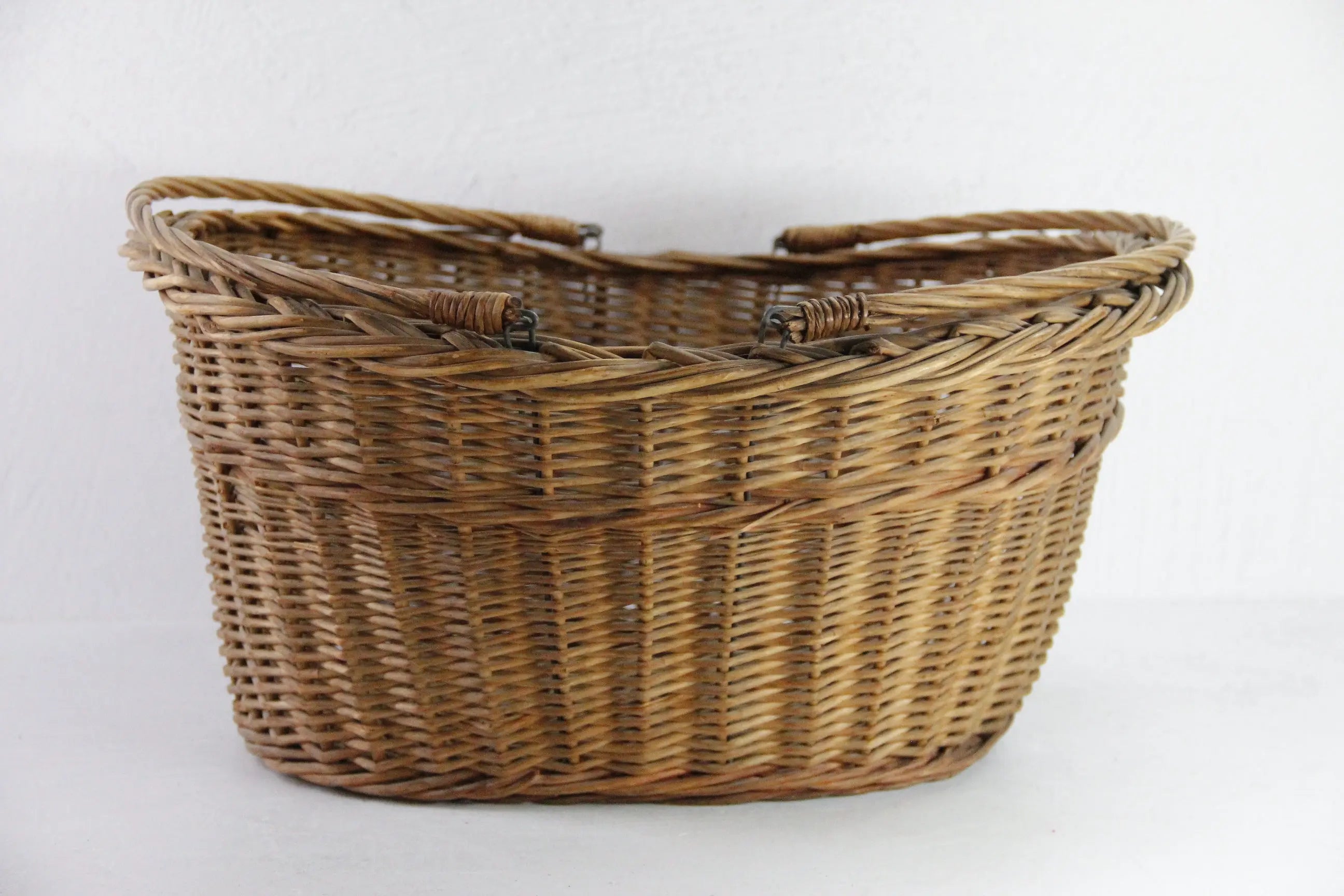 Vintage Wicker Basket | Primitive Garden Harvest Basket  Debra Hall Lifestyle
