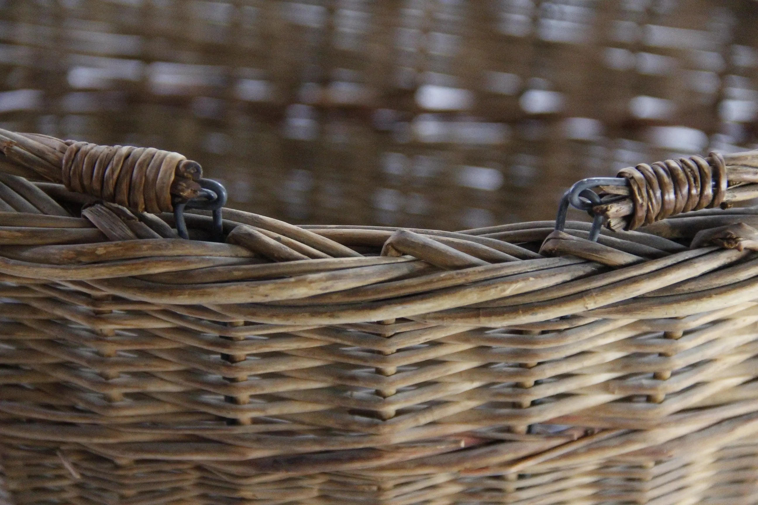Vintage Wicker Basket | Primitive Garden Harvest Basket  Debra Hall Lifestyle