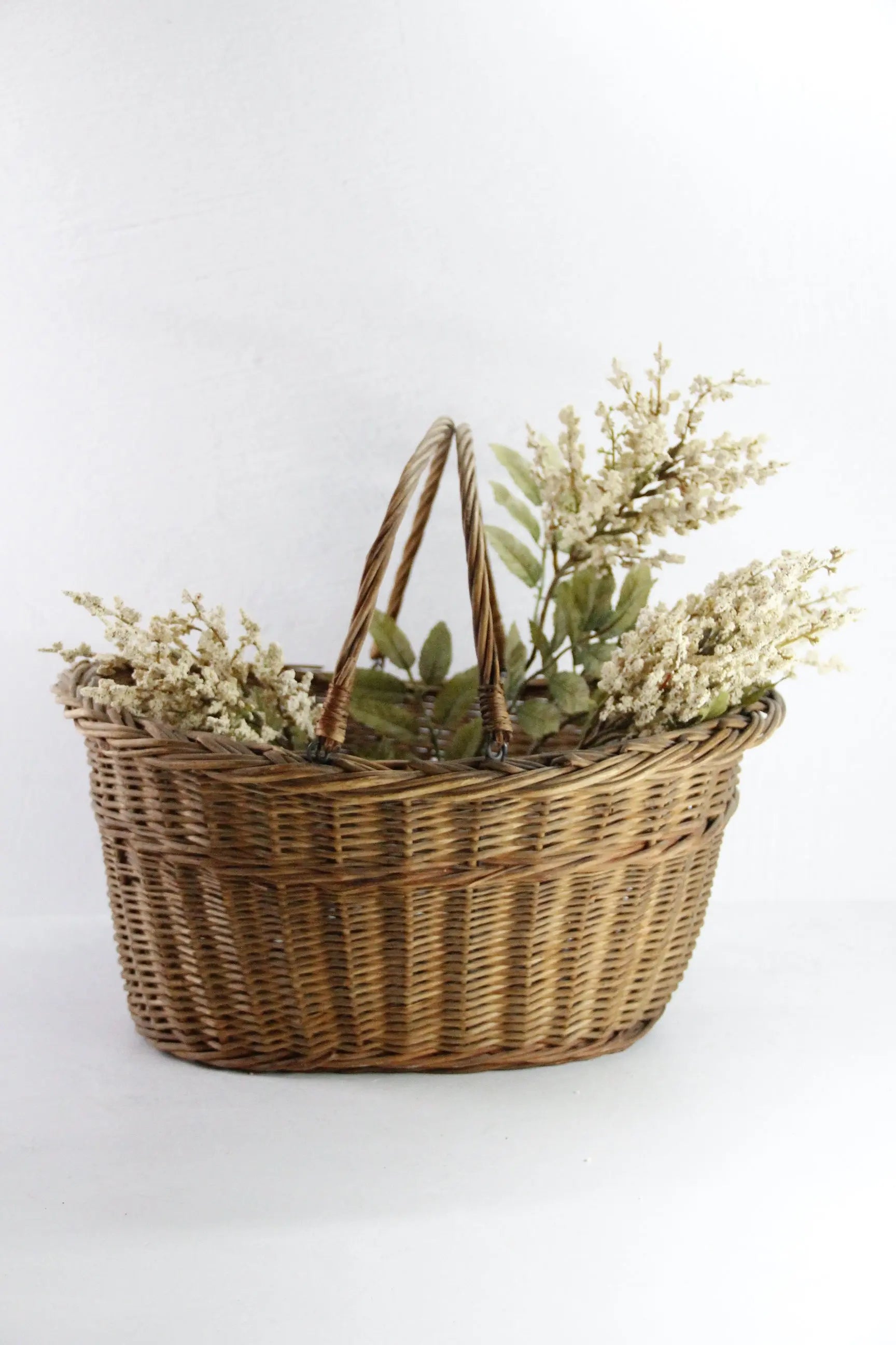 Vintage Wicker Basket | Primitive Garden Harvest Basket  Debra Hall Lifestyle