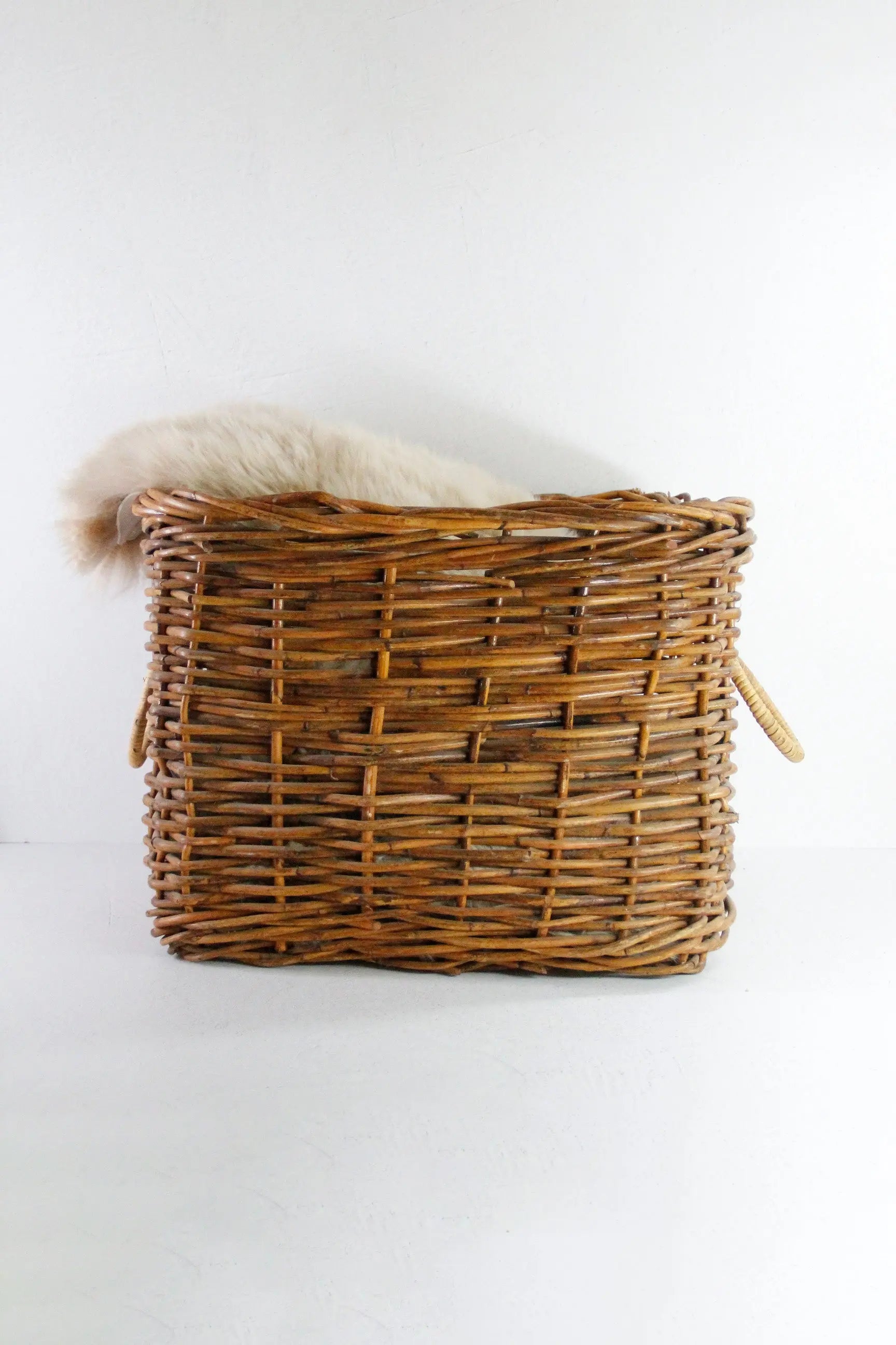 Vintage Wicker Basket with Handles | Floor Storage/Planter  Debra Hall Lifestyle