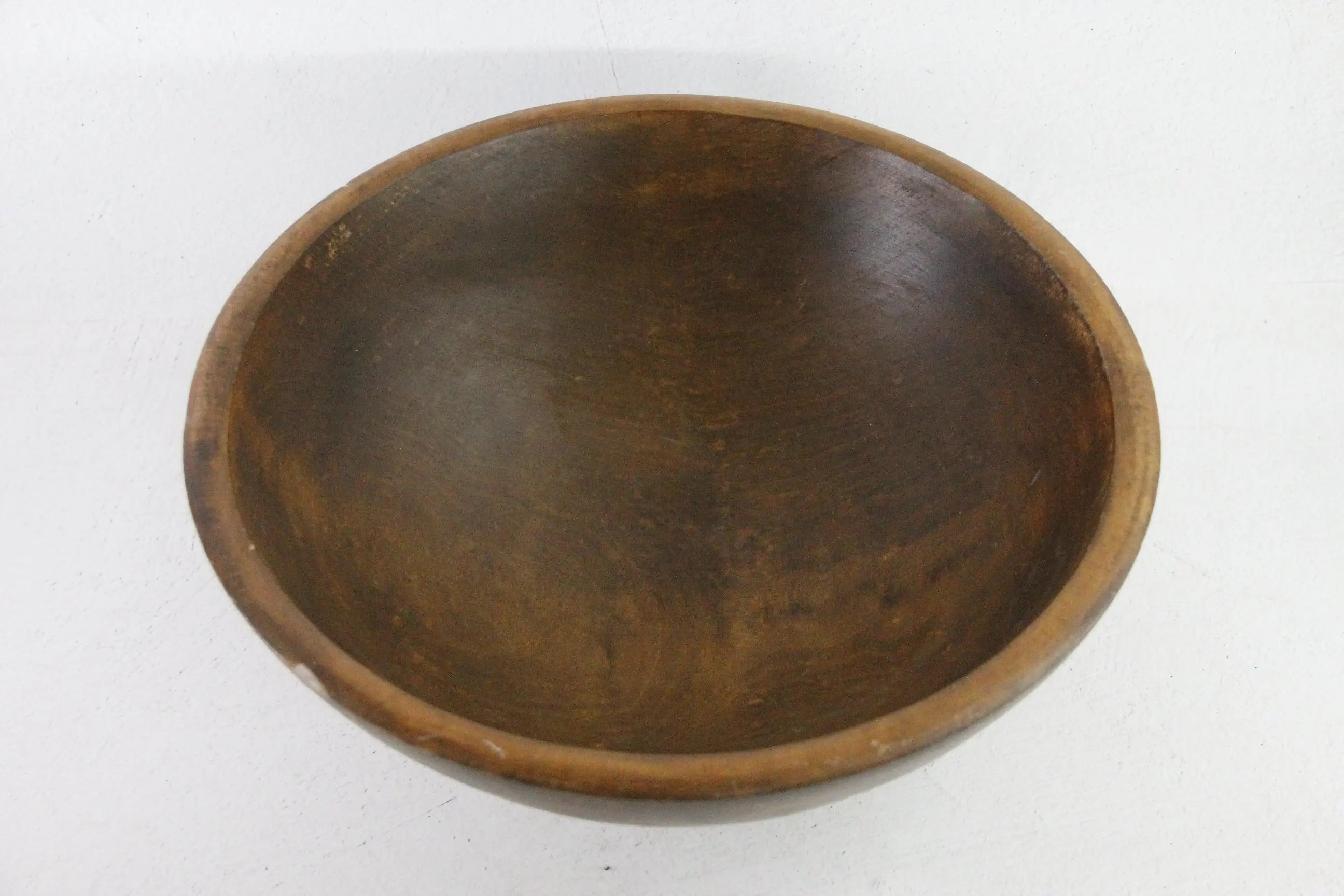 Vintage Wood Bowl Extra Large Scandinavian Pedestal Style