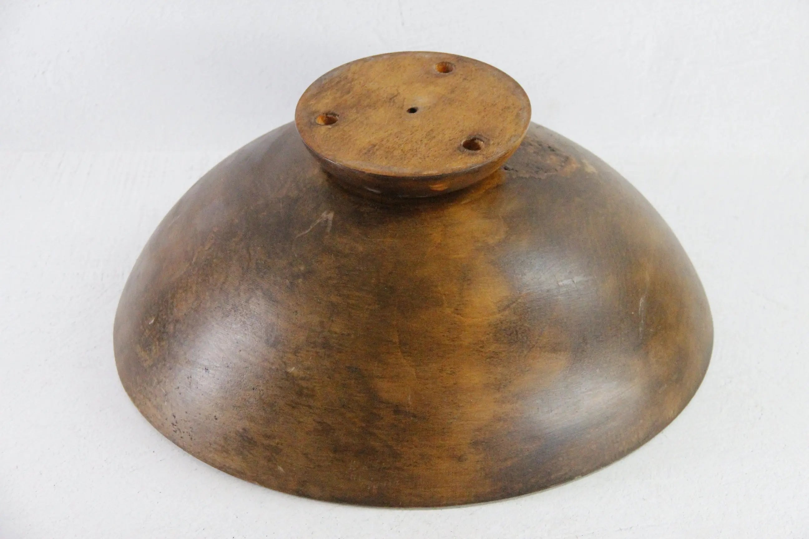Vintage Wood Bowl Extra Large Scandinavian Pedestal Style