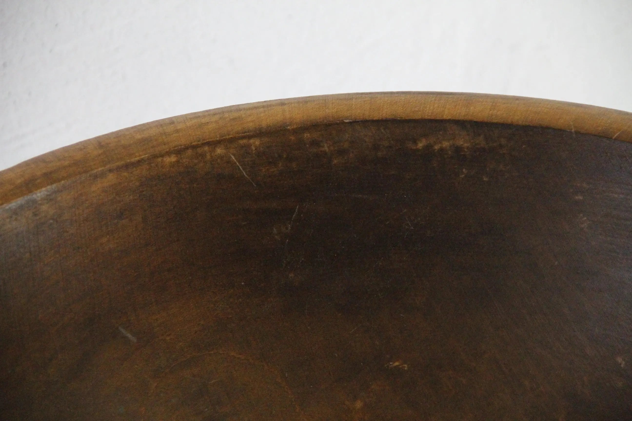 Vintage Wood Bowl Extra Large Scandinavian Pedestal Style