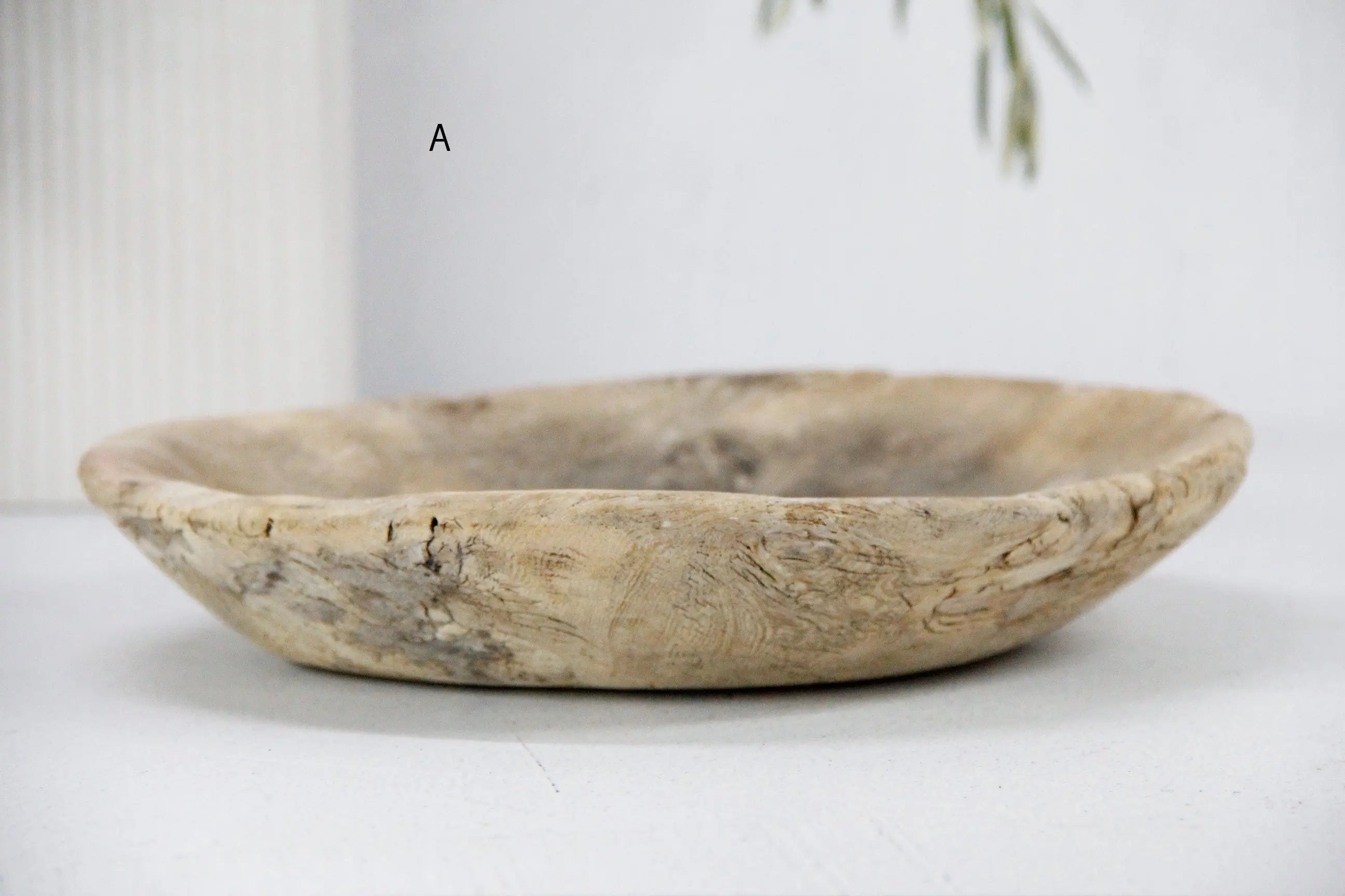 Vintage Wood Bowl - Medium Dough  Debra Hall Lifestyle