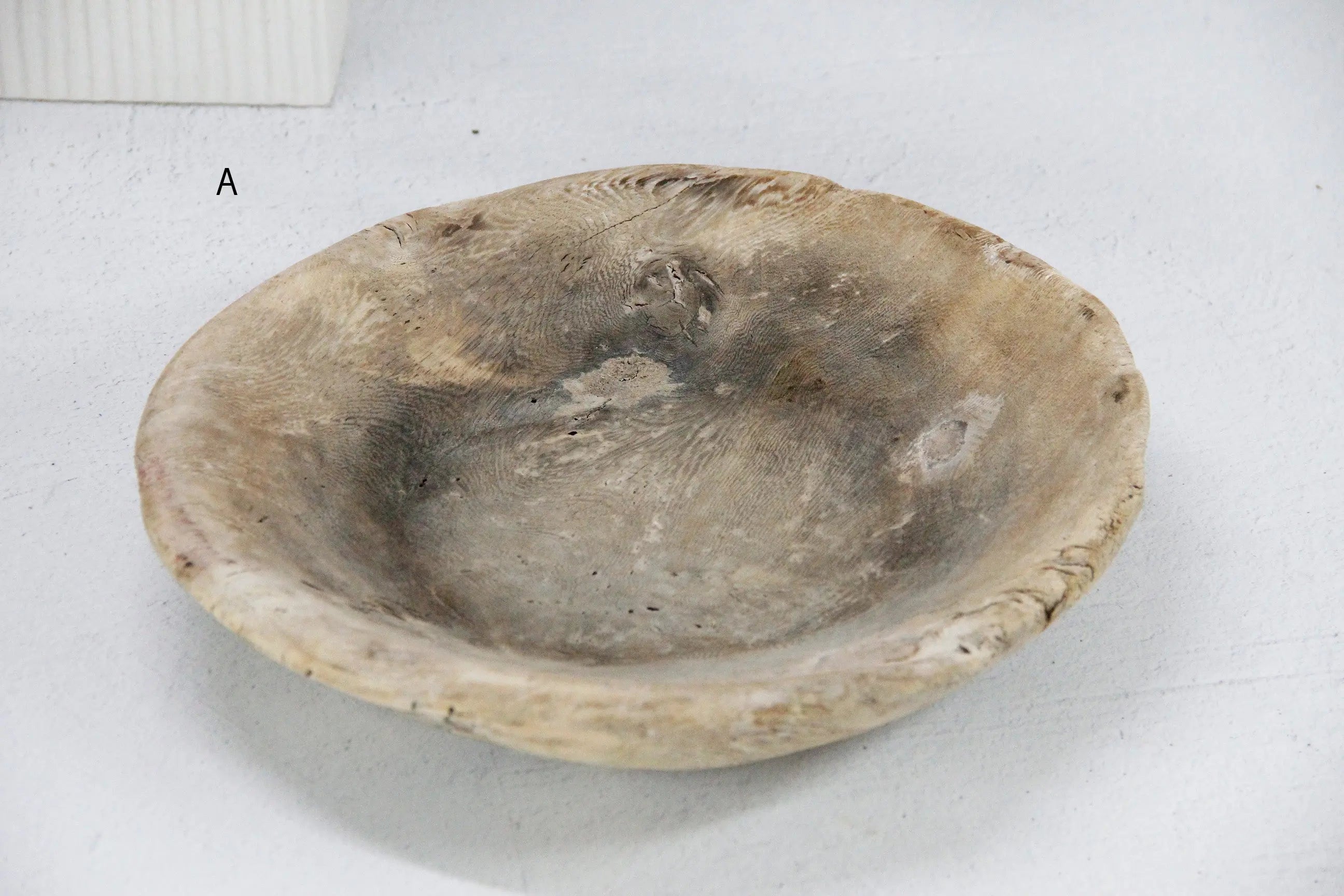 Vintage Wood Bowl - Medium Dough  Debra Hall Lifestyle