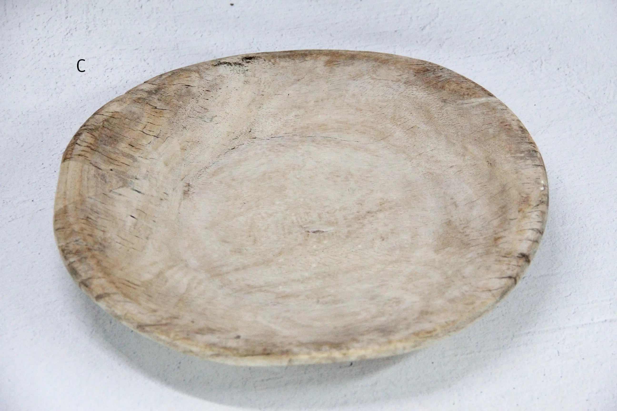 Vintage Wood Bowl - Medium Dough  Debra Hall Lifestyle