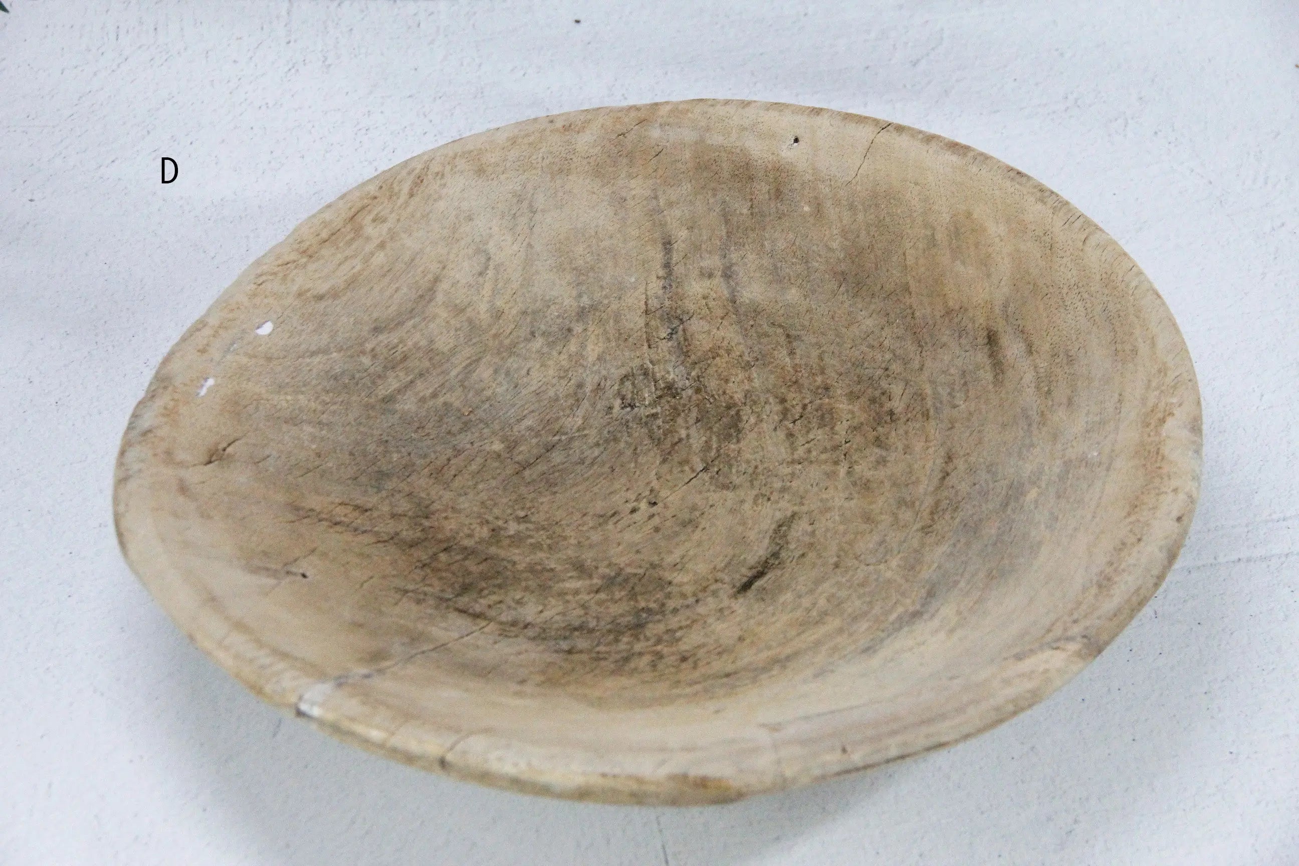 Vintage Wood Bowl - Medium Dough  Debra Hall Lifestyle