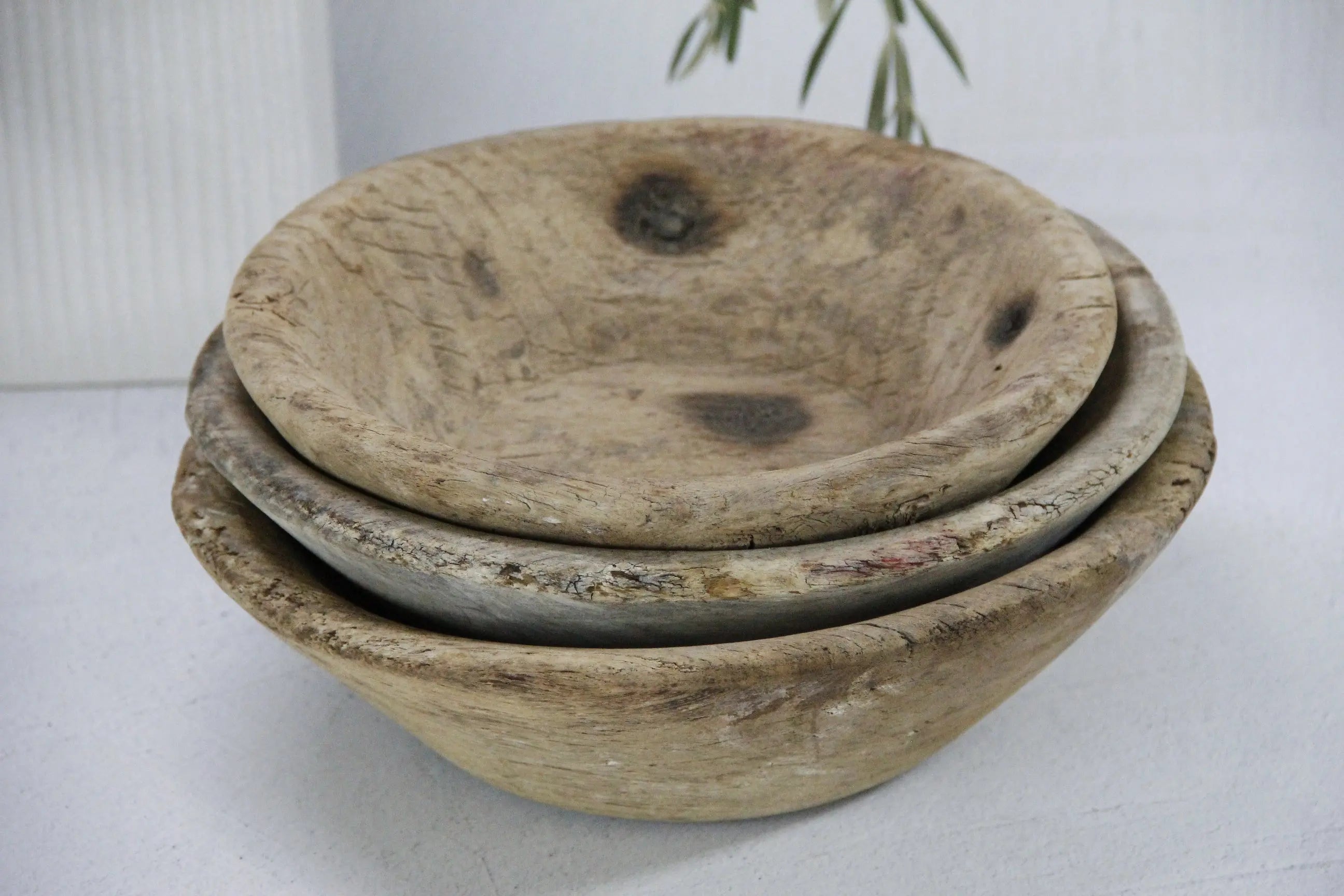 Vintage Wood Dough Bowl | Medium  Debra Hall Lifestyle
