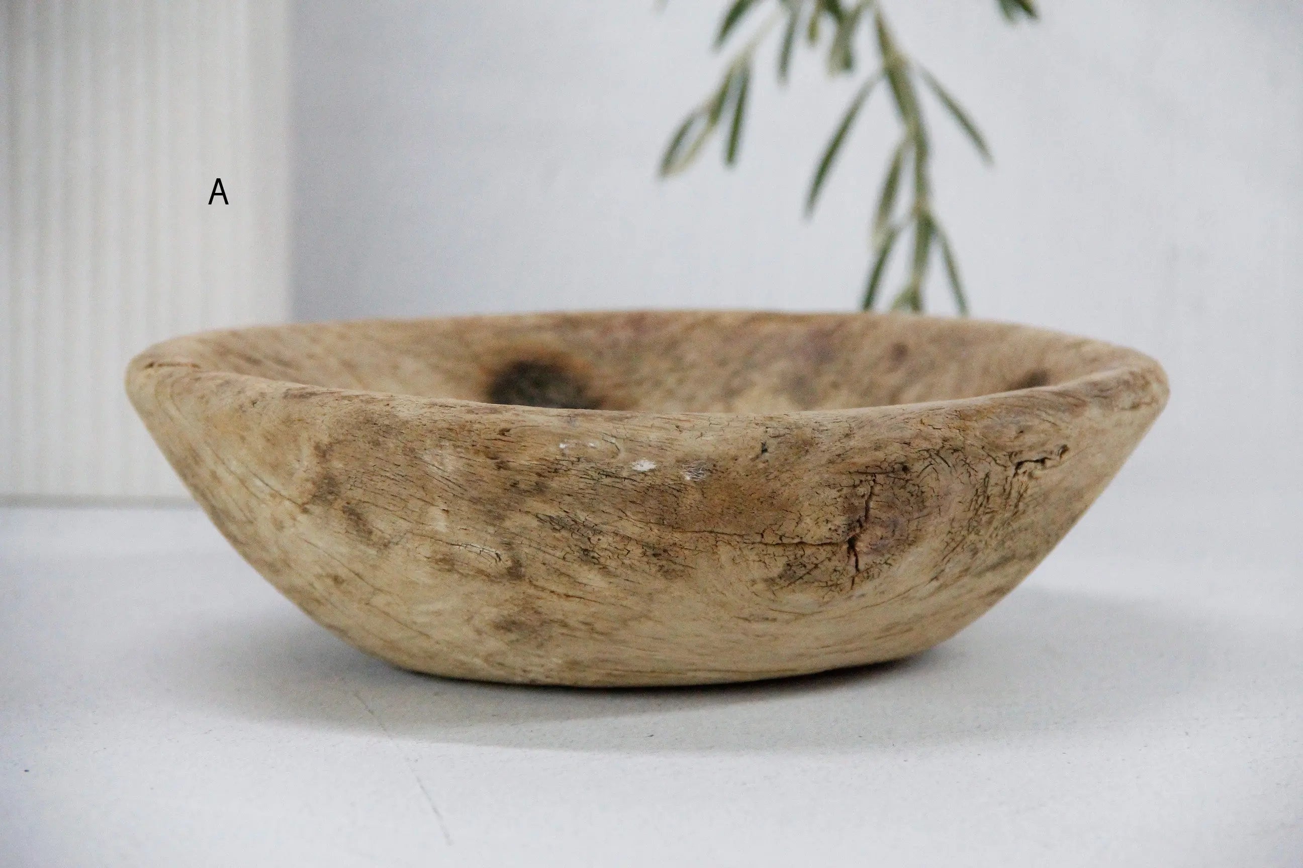 Vintage Wood Dough Bowl | Medium  Debra Hall Lifestyle