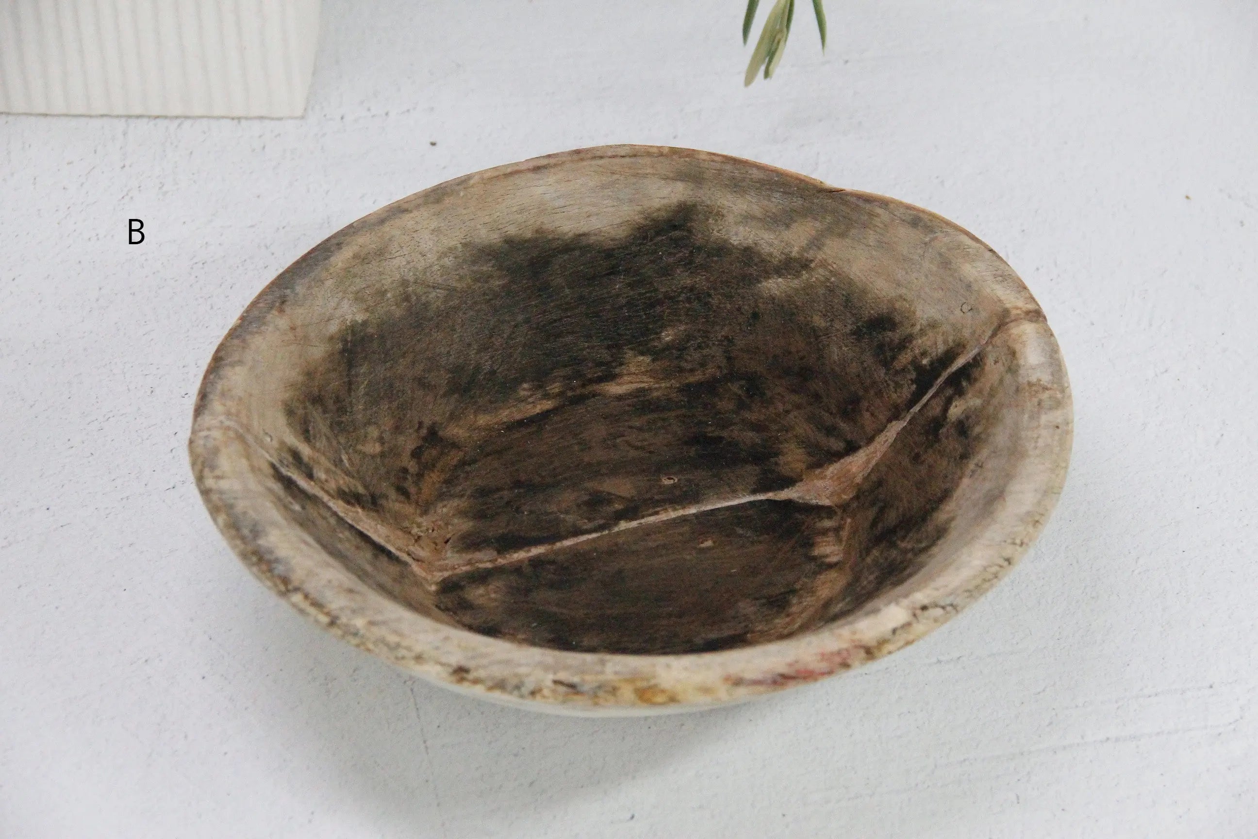 Vintage Wood Dough Bowl | Medium  Debra Hall Lifestyle
