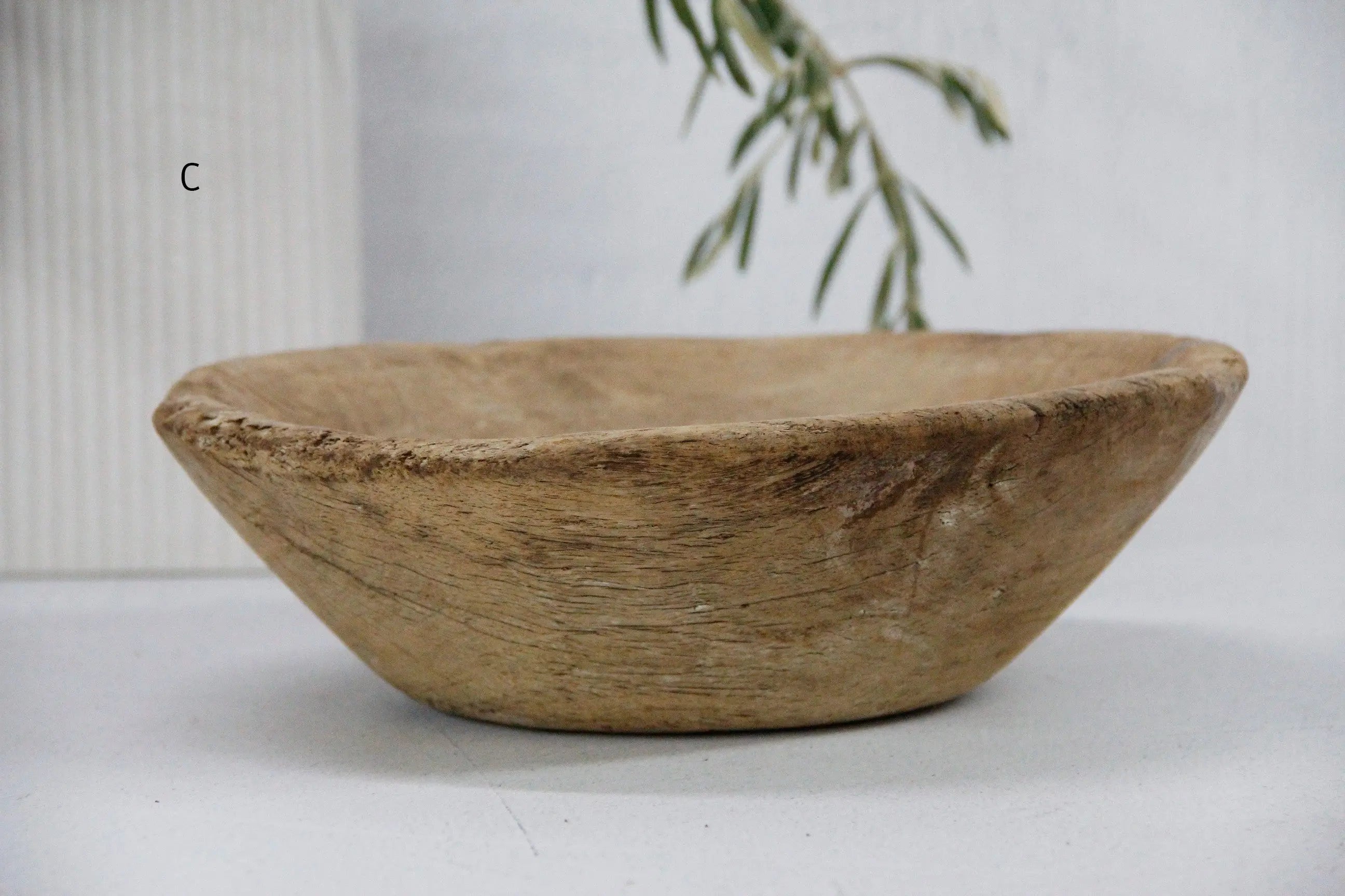 Vintage Wood Dough Bowl | Medium  Debra Hall Lifestyle