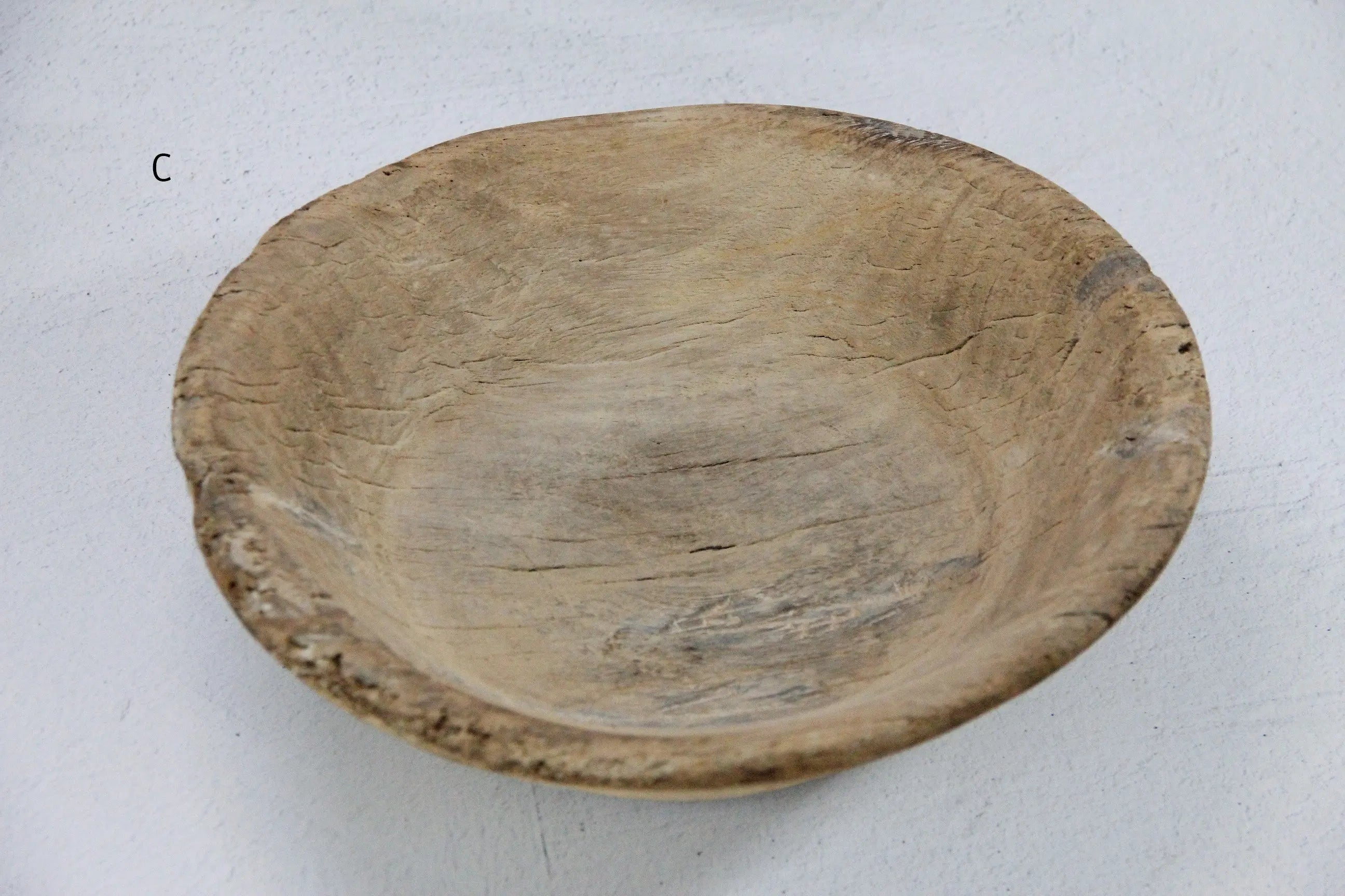 Vintage Wood Dough Bowl | Medium  Debra Hall Lifestyle