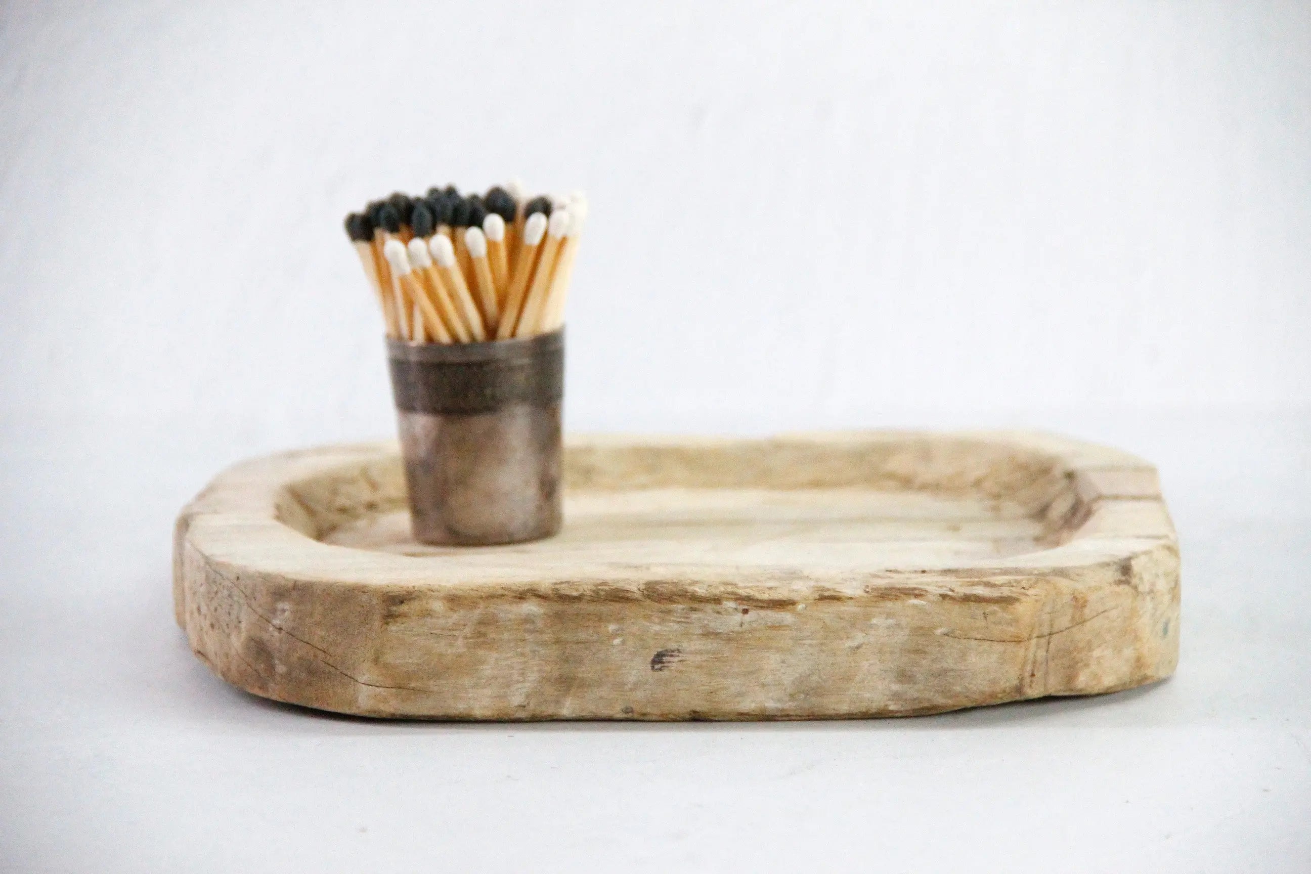 Vintage Wood Riser | Natural Bleached Teak Bajot Board/Tray  Debra Hall Lifestyle