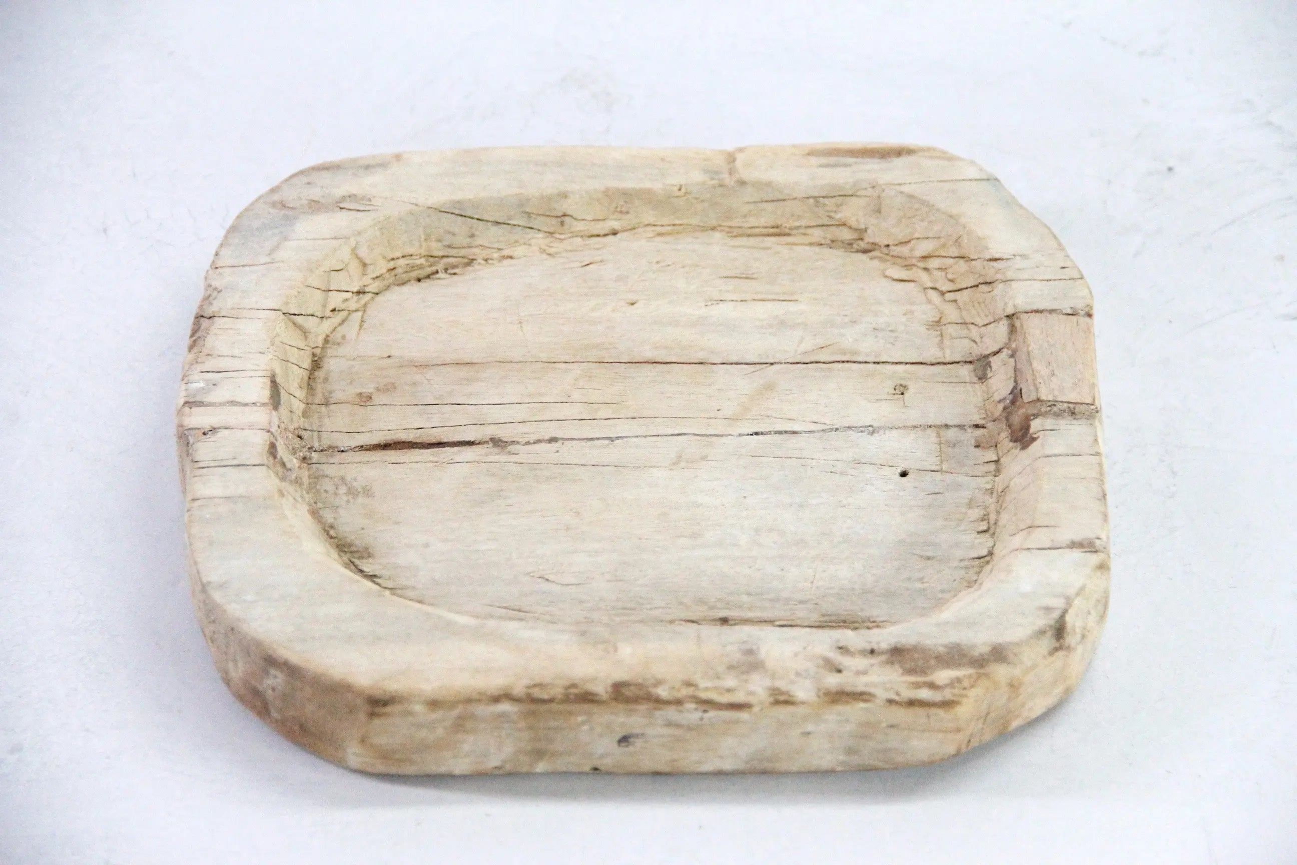 Vintage Wood Riser | Natural Bleached Teak Bajot Board/Tray  Debra Hall Lifestyle
