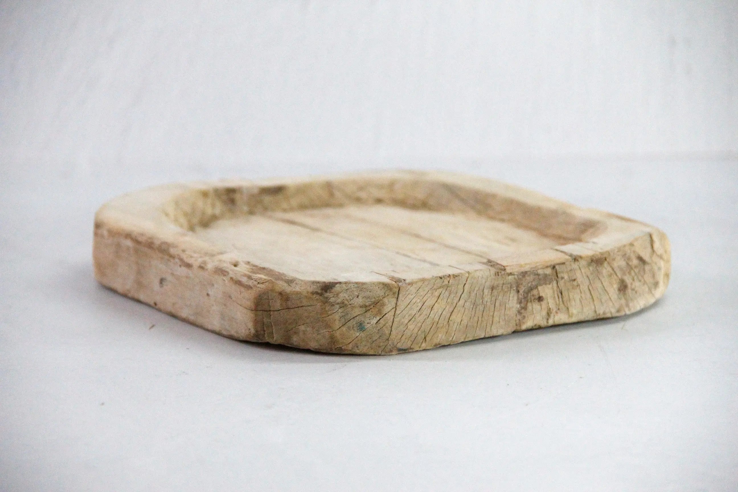 Vintage Wood Riser | Natural Bleached Teak Bajot Board/Tray  Debra Hall Lifestyle