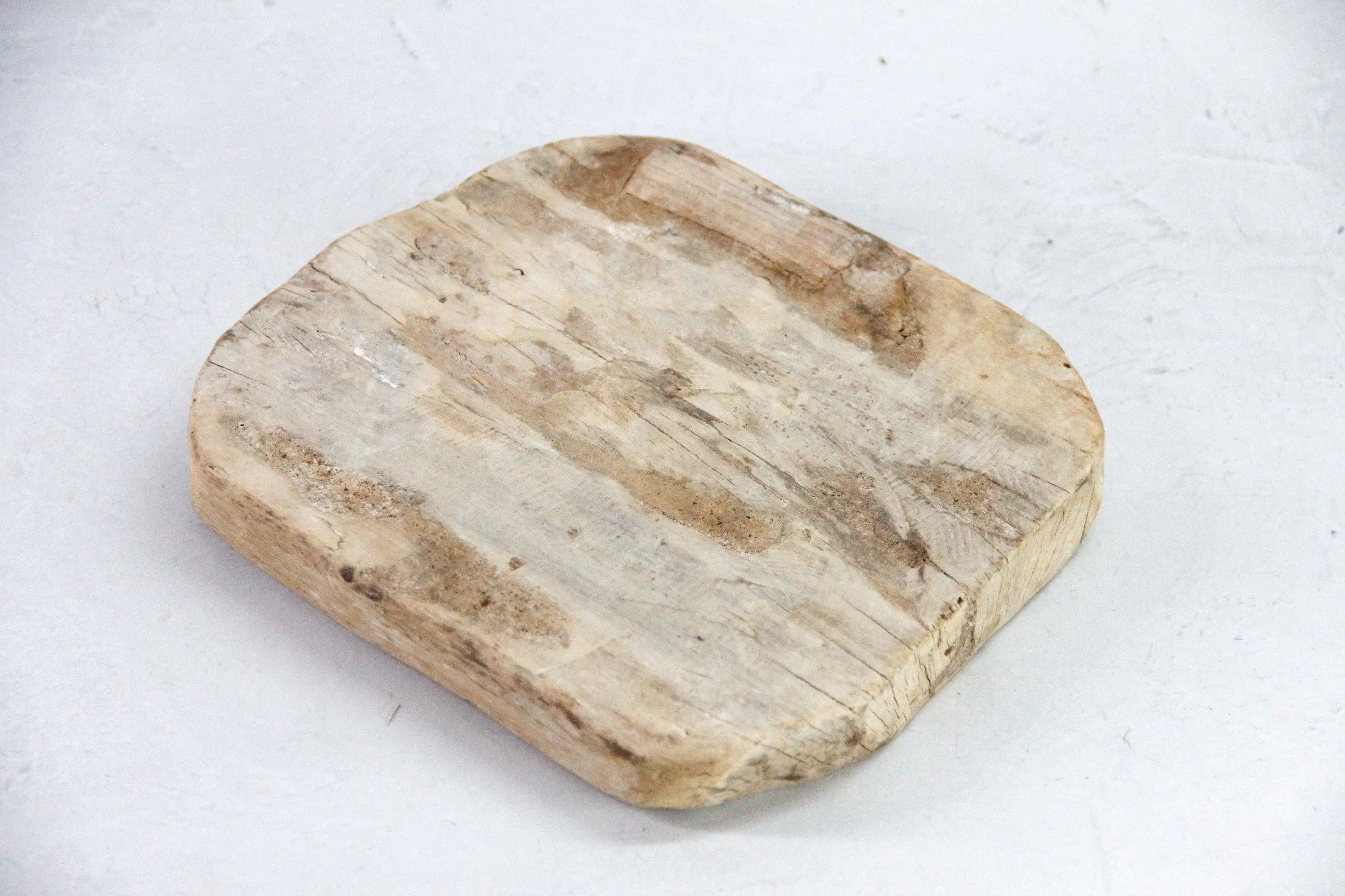 Vintage Wood Riser | Natural Bleached Teak Bajot Board/Tray  Debra Hall Lifestyle