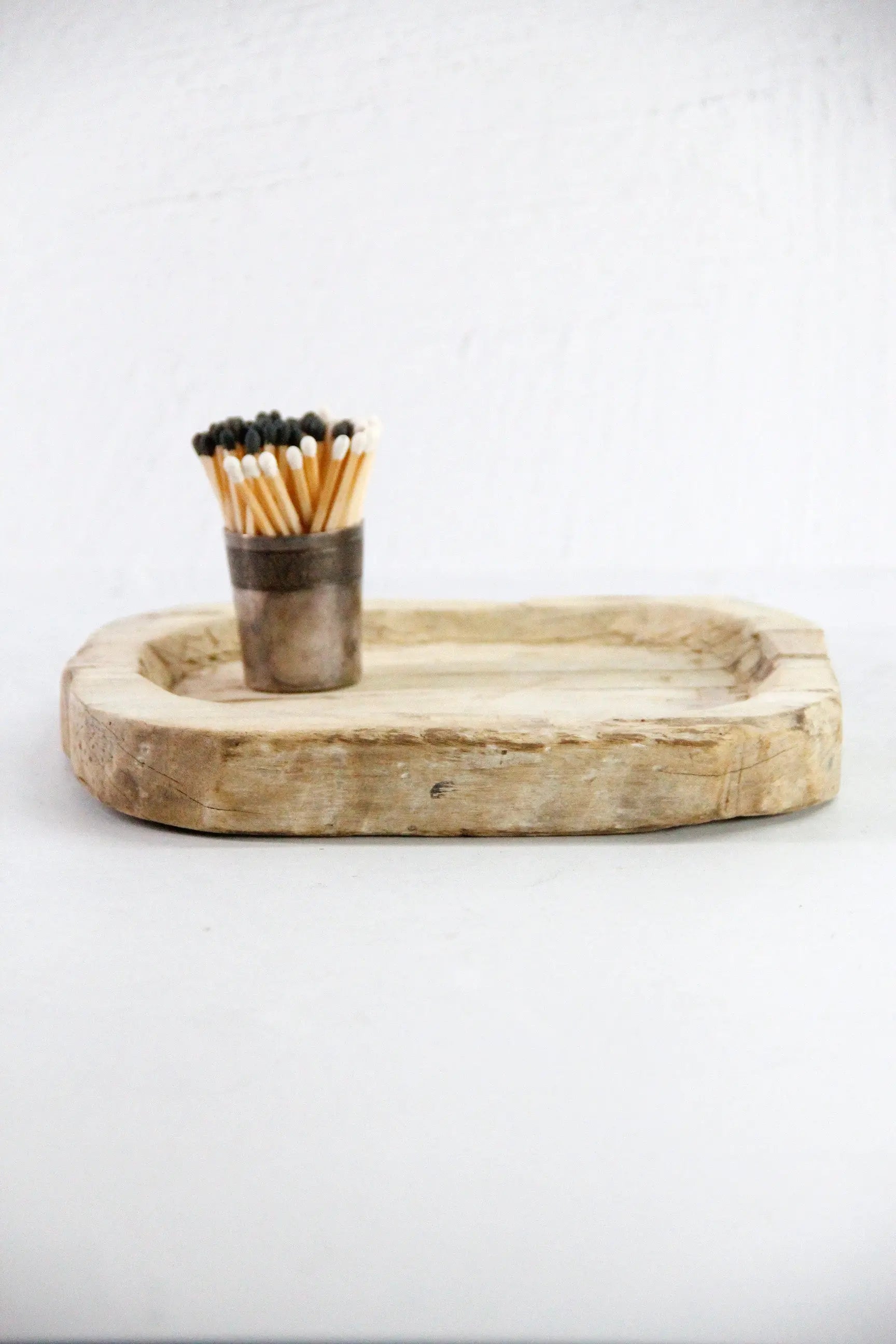 Vintage Wood Riser | Natural Bleached Teak Bajot Board/Tray  Debra Hall Lifestyle