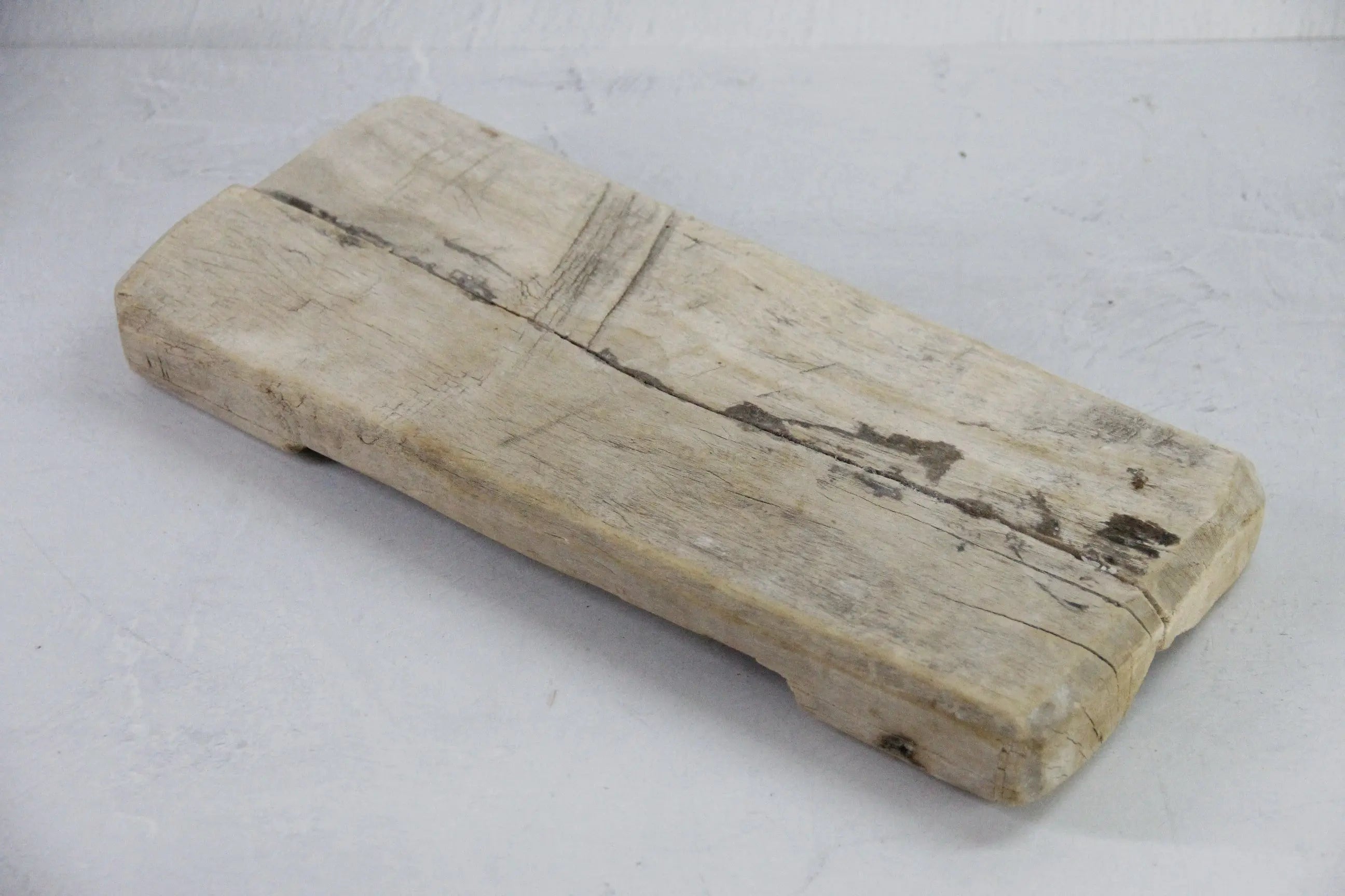 Vintage Wood Riser | Natural Bleached Teak Bajot Board  Debra Hall Lifestyle