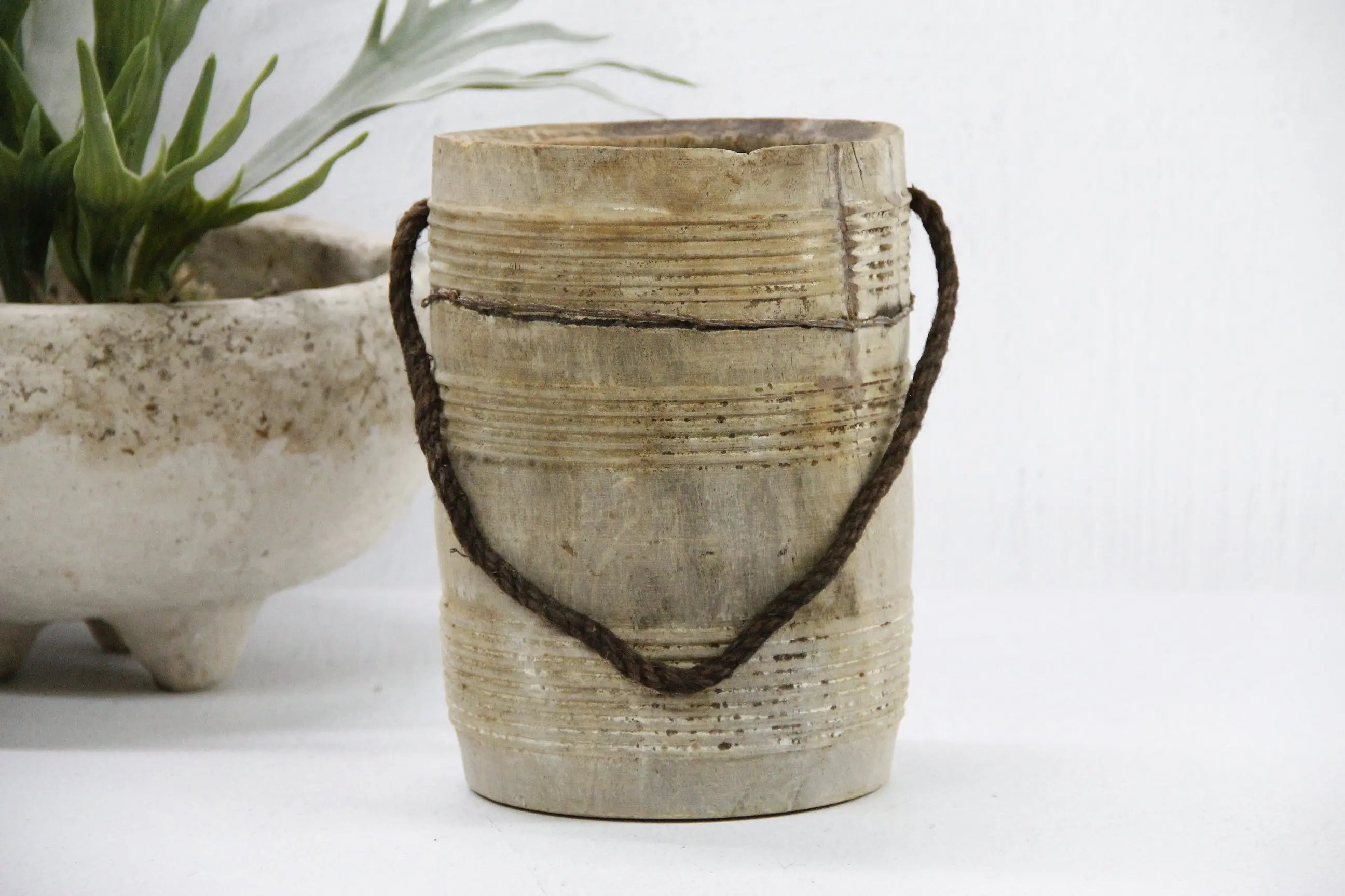 Vintage Wood Vase | Wabi-Sabi Pot  Debra Hall Lifestyle