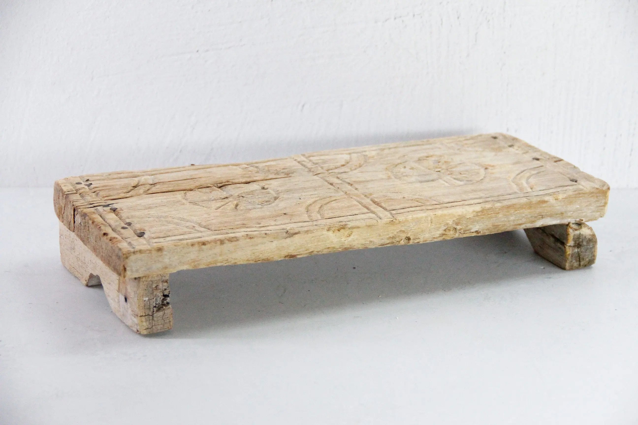 Vintage Wooden Riser | Bleached Teak Stand Home Decor  Debra Hall Lifestyle