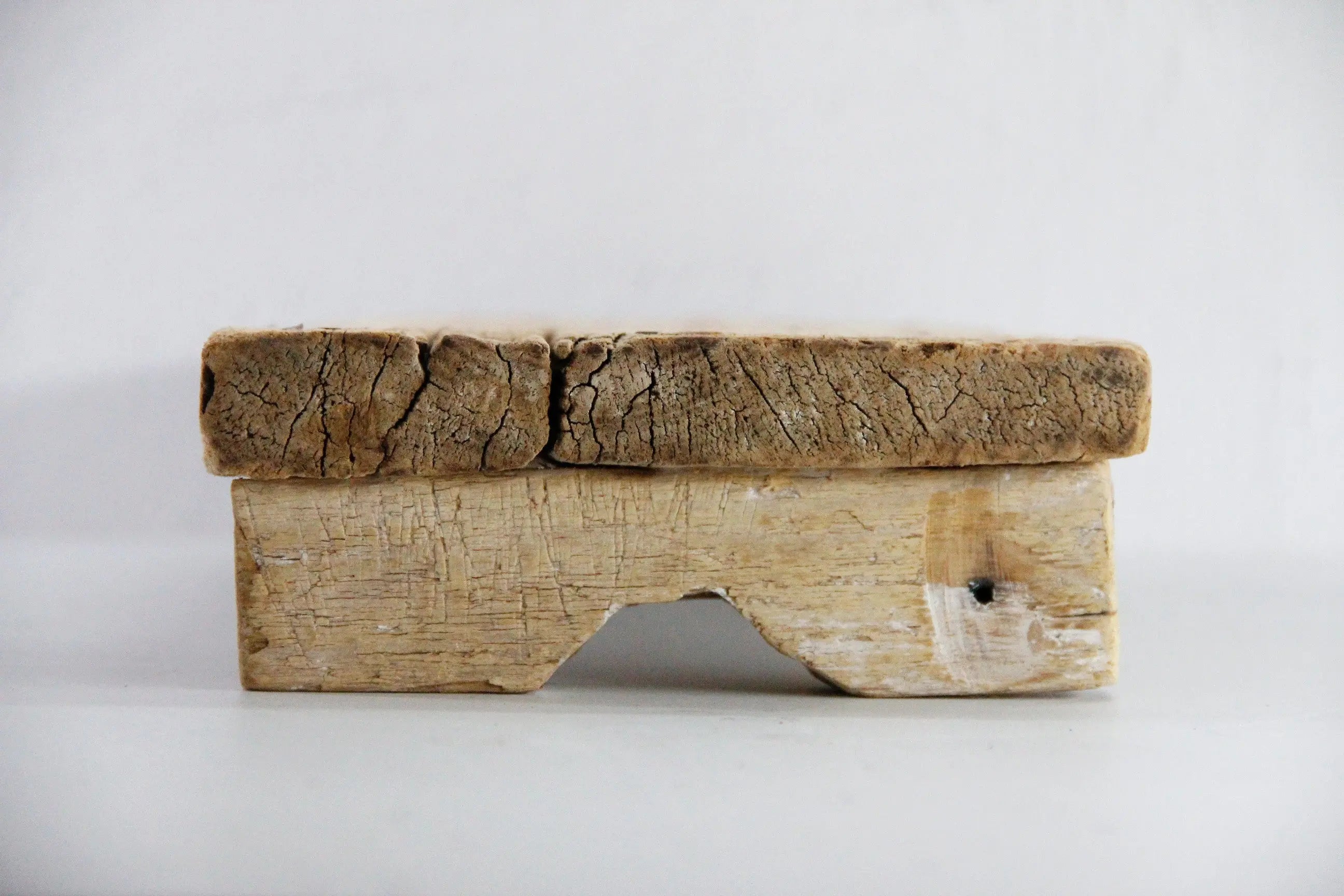 Vintage Wooden Riser | Bleached Teak Stand Home Decor  Debra Hall Lifestyle
