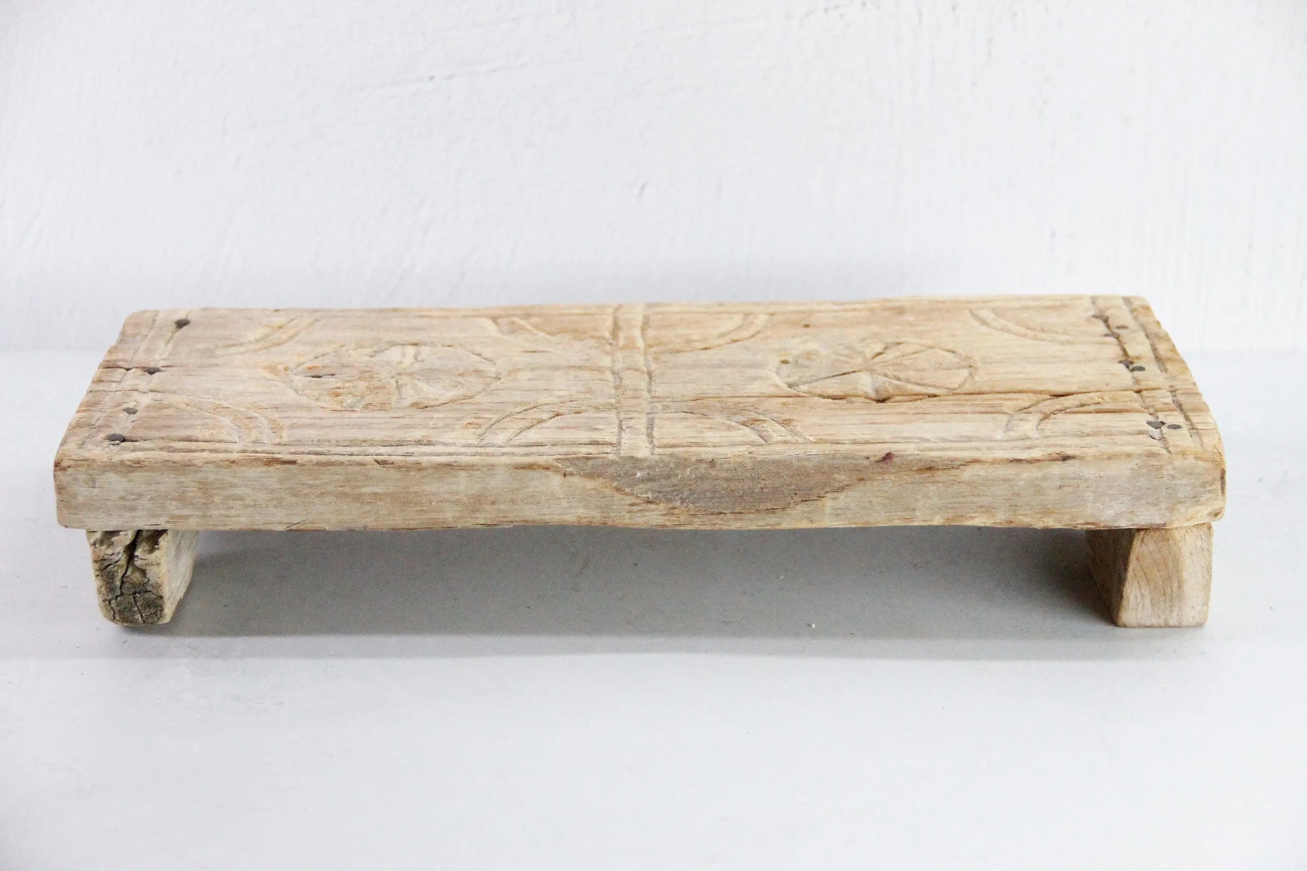 Vintage Wooden Riser | Bleached Teak Stand Home Decor  Debra Hall Lifestyle