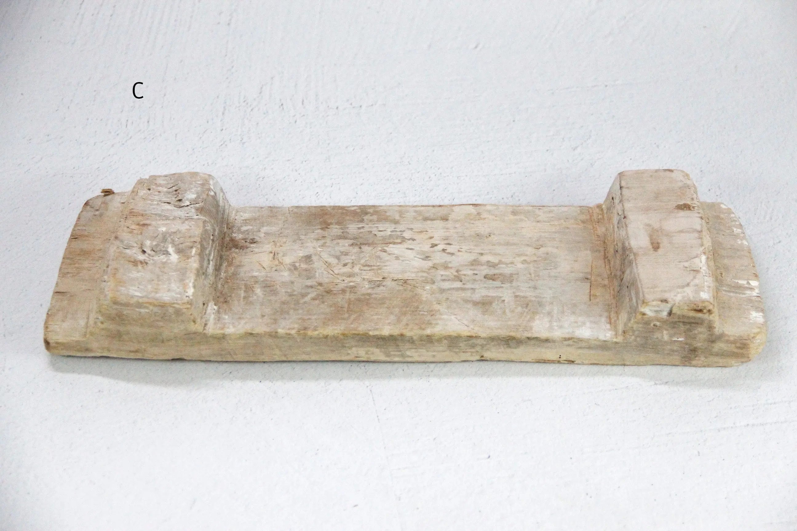 Vintage Wooden Riser | Rustic Bleached Teak  Debra Hall Lifestyle