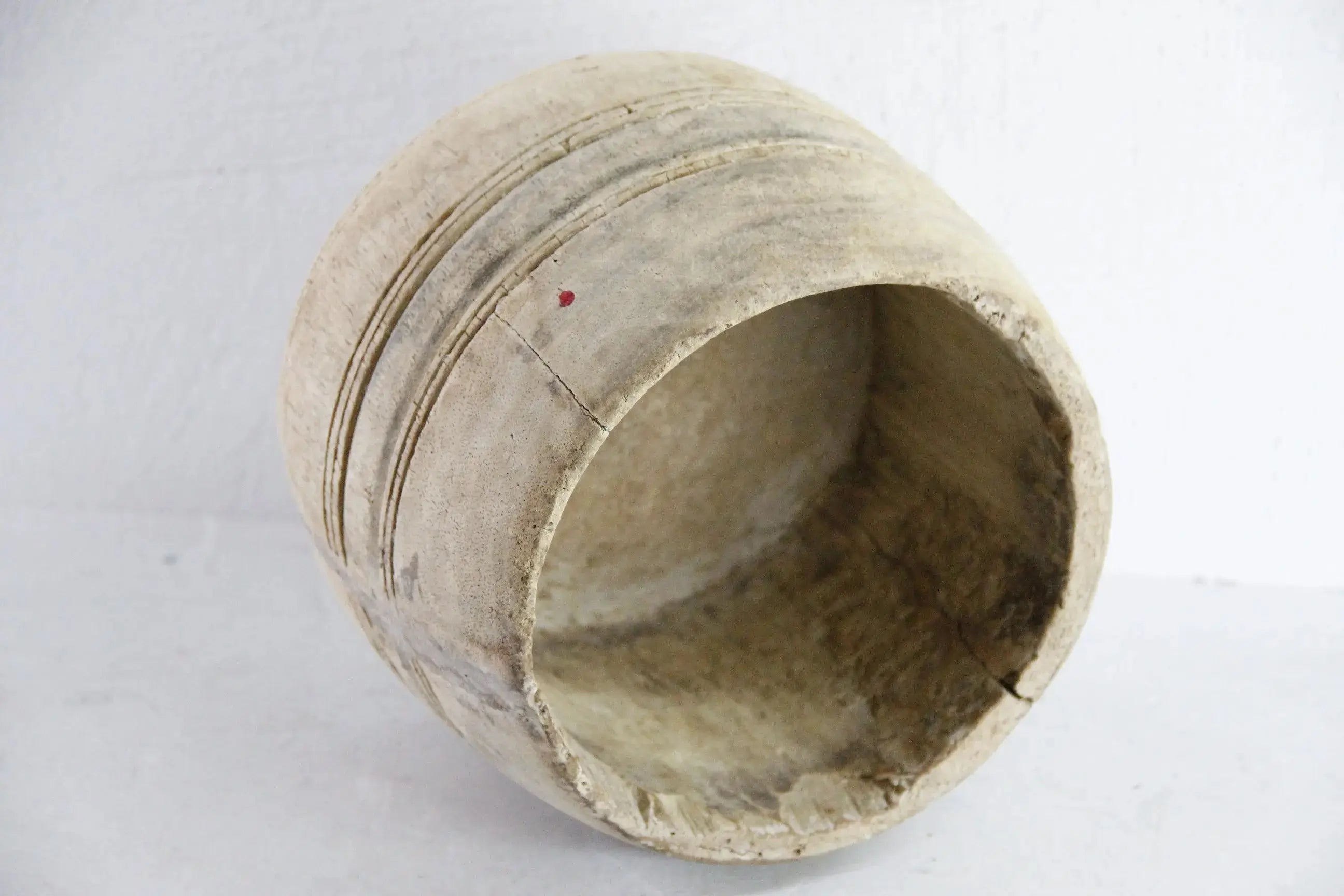 Vintage Wooden Vase | Honey Pot Hand Carved Vessel - Debra Hall Lifestyle