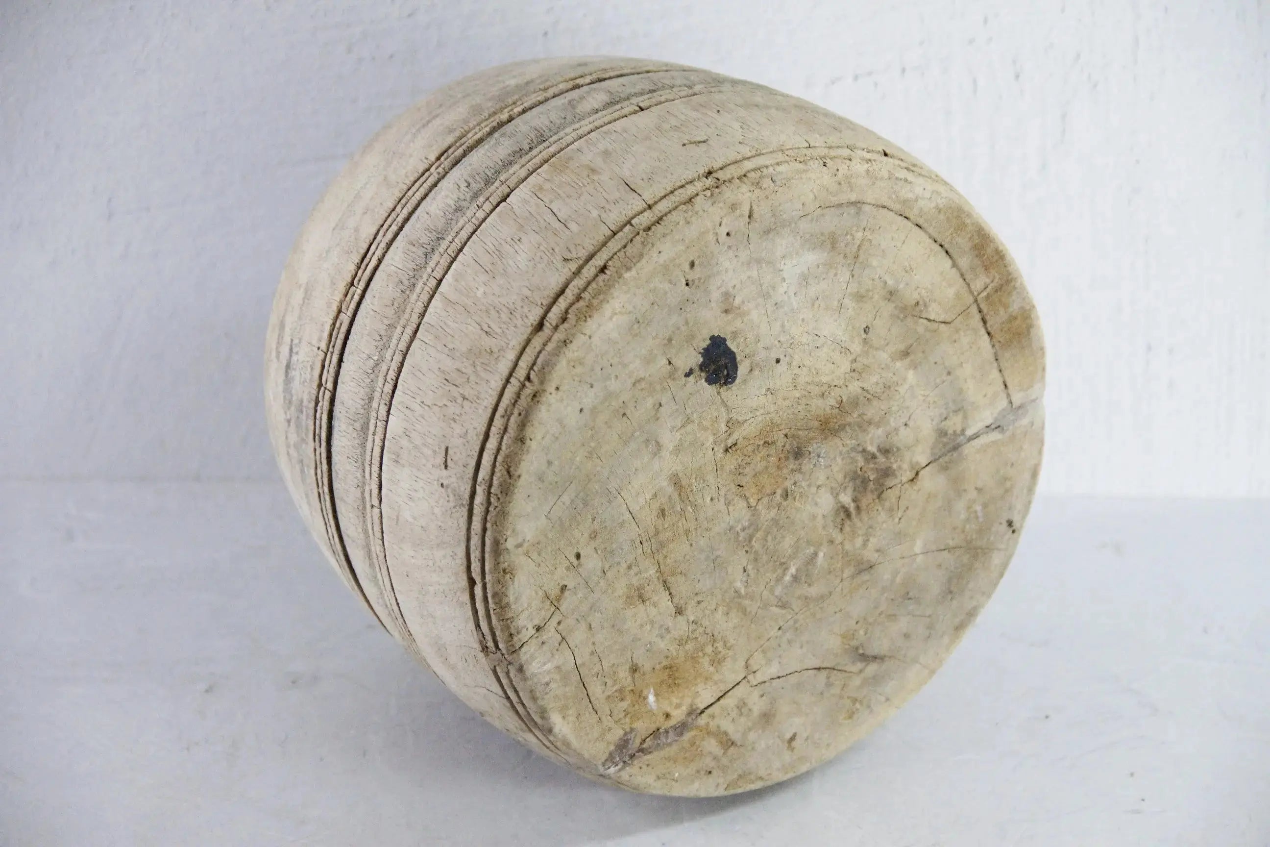 Vintage Wooden Vase | Honey Pot Hand Carved Vessel - Debra Hall Lifestyle