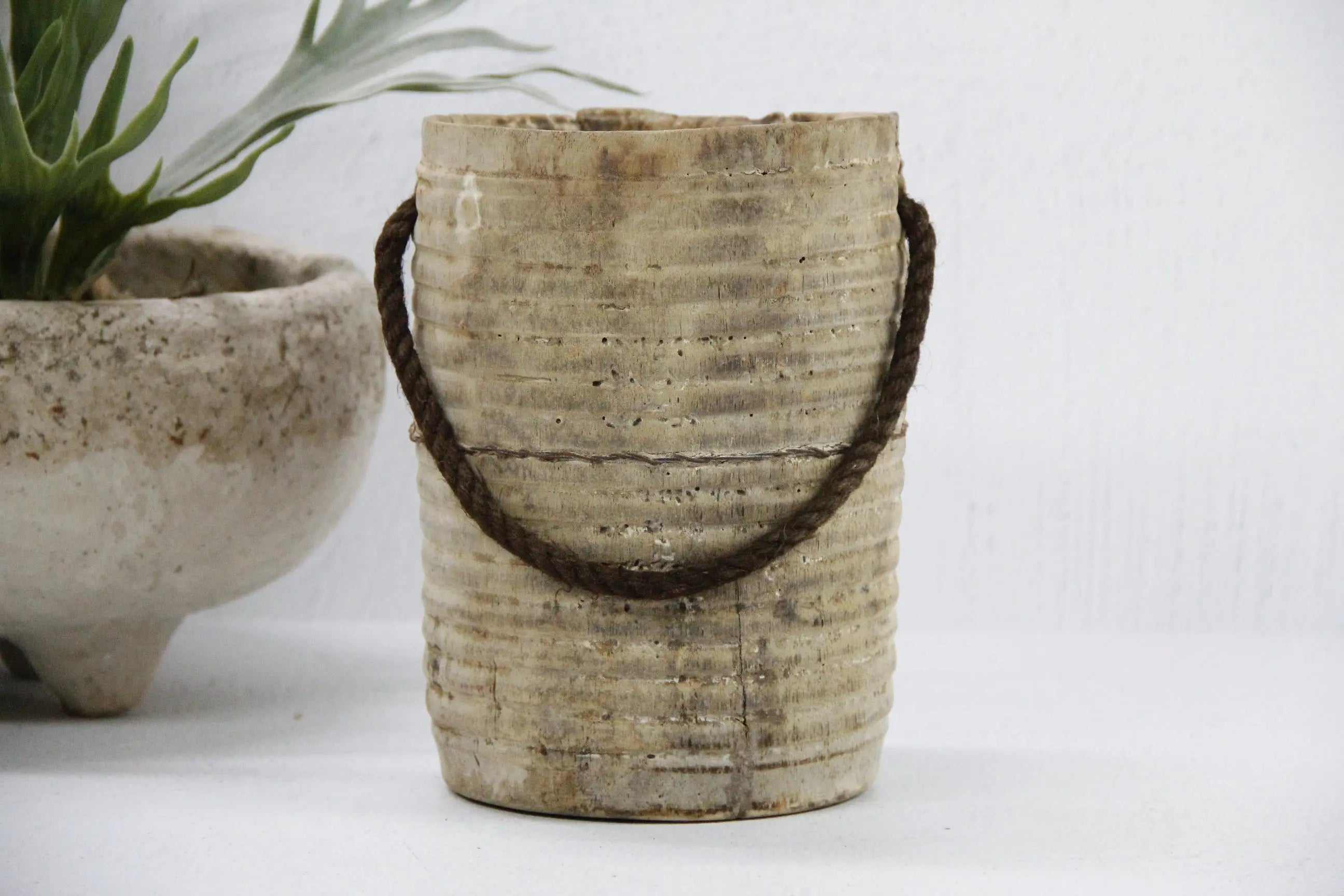 Vintage Wooden Vase | Rustic Wabi-Sabi Pot - Vessel – Debra Hall